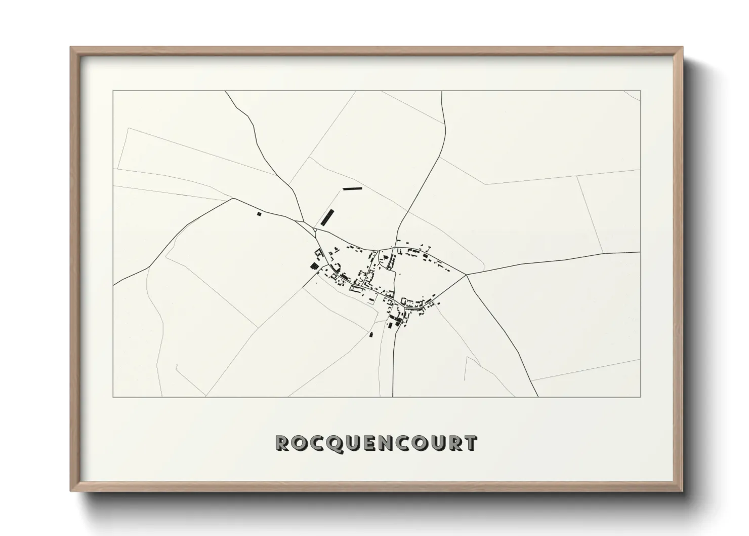 Une affiche de carte sur Rocquencourt
