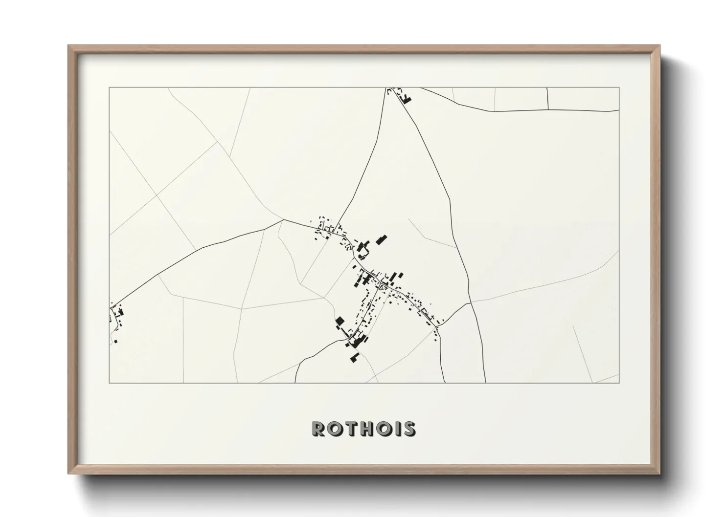 Une affiche de carte sur Rothois