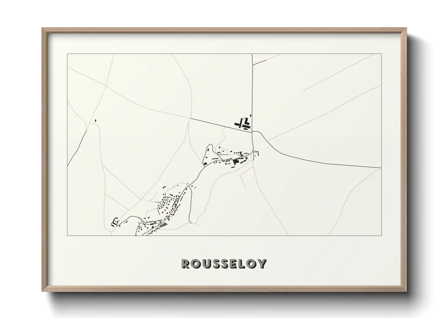 Une affiche de carte sur Rousseloy