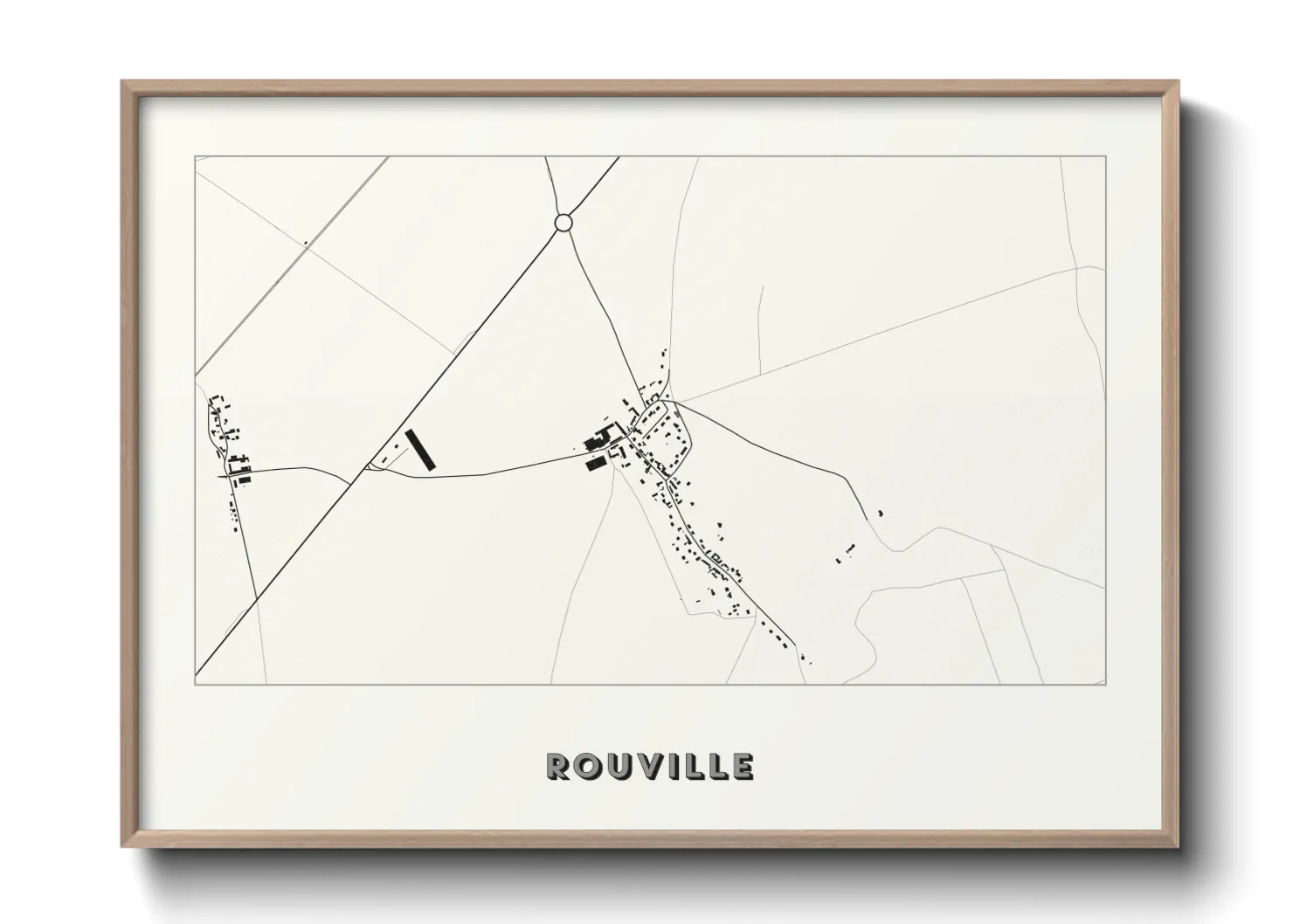Une affiche de carte sur Rouville