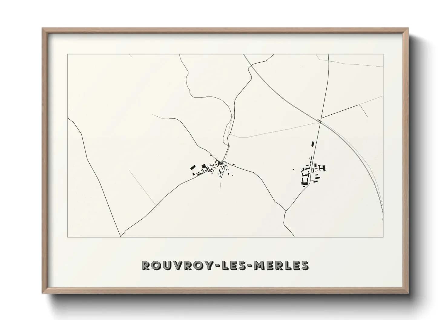 Une affiche de carte sur Rouvroy-les-Merles