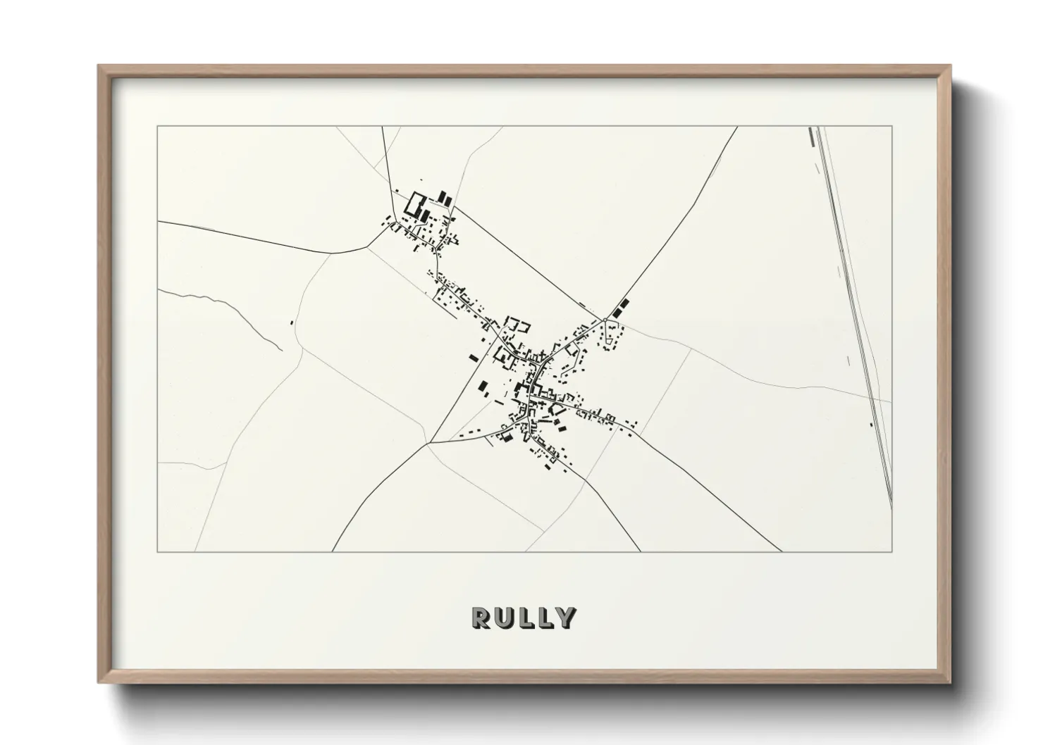 Une affiche de carte sur Rully