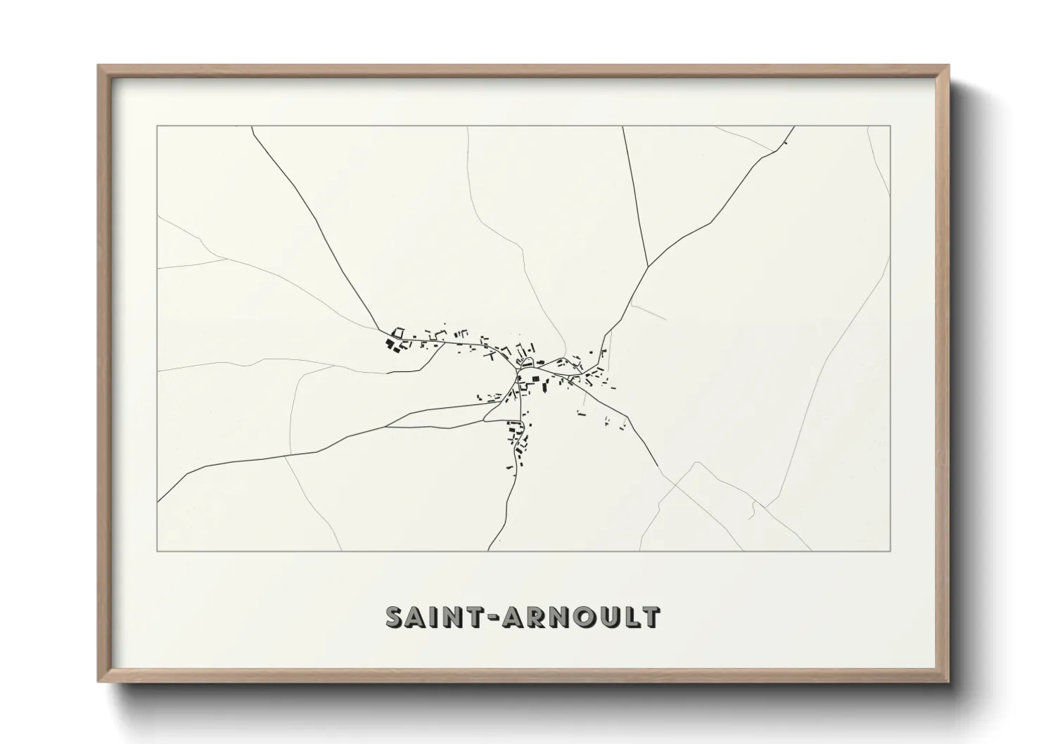 Une affiche de carte sur Saint-Arnoult
