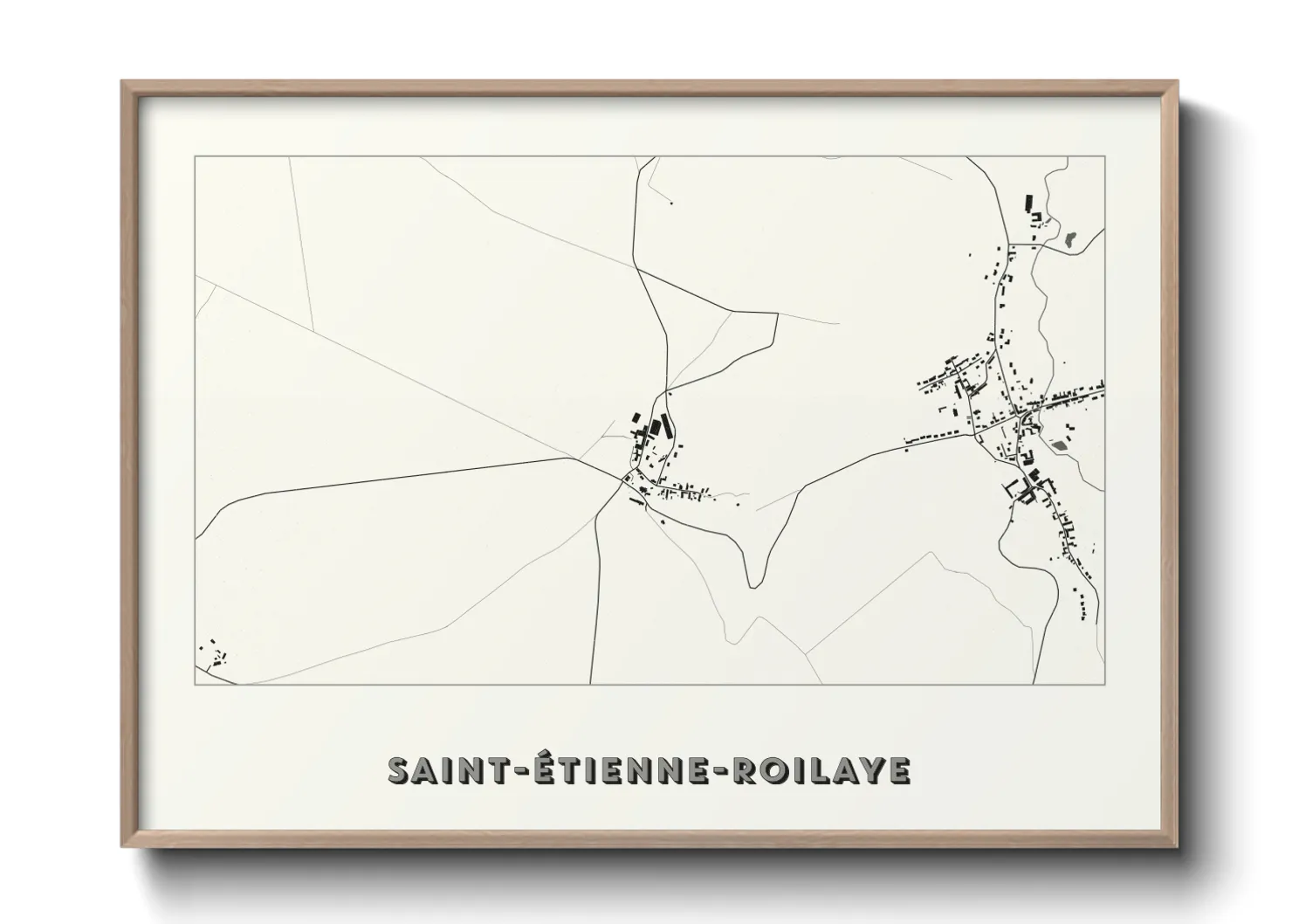 Une affiche de carte sur Saint-Étienne-Roilaye