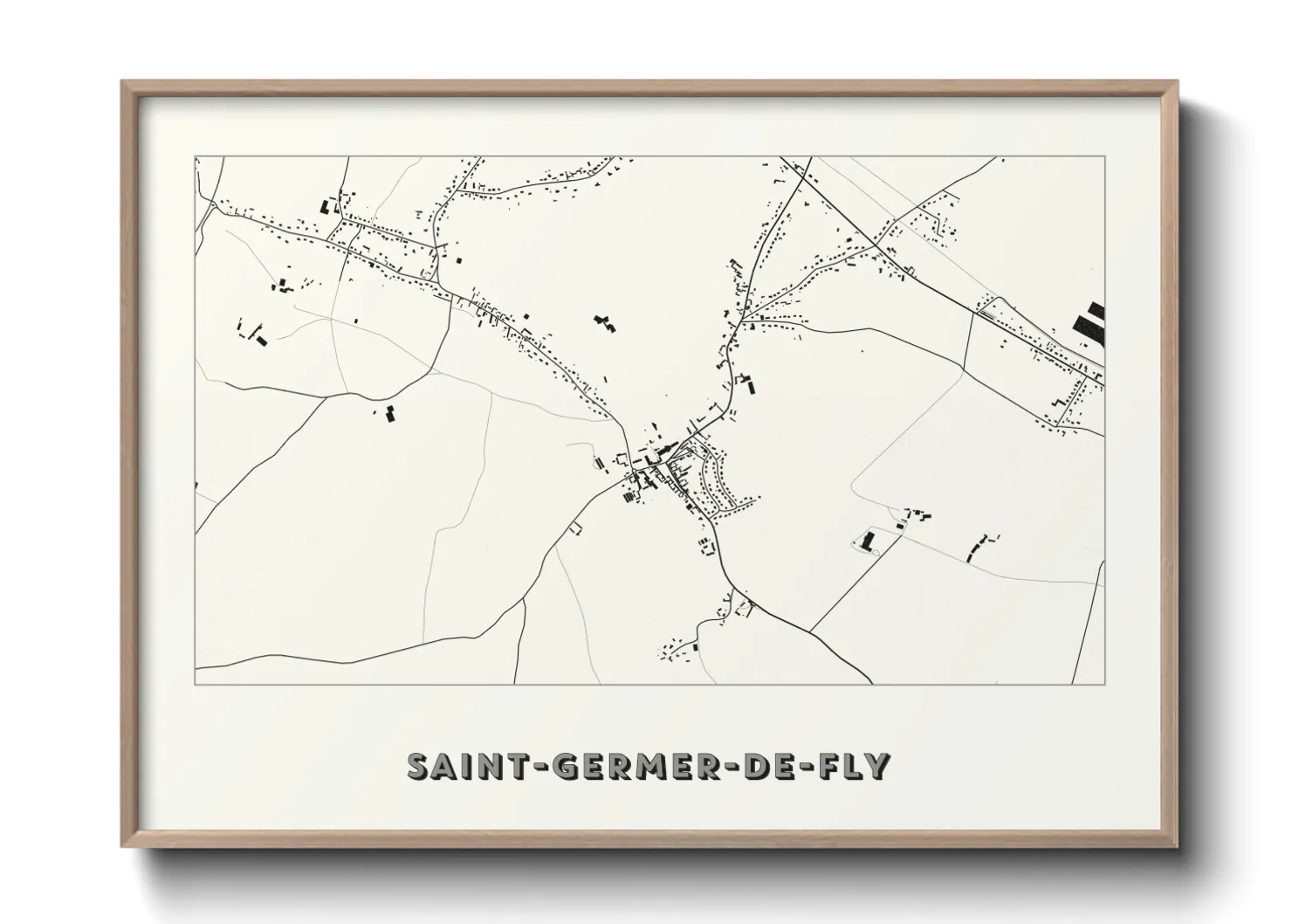 Une affiche de carte sur Saint-Germer-de-Fly