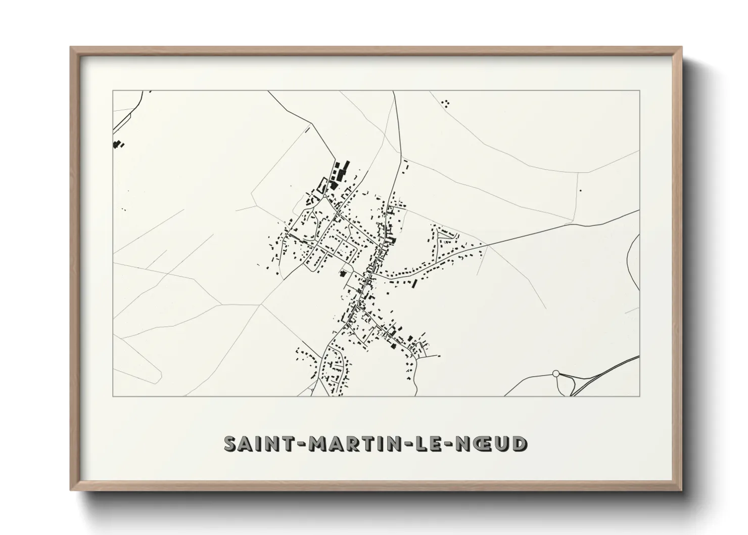 Une affiche de carte sur Saint-Martin-le-Nœud