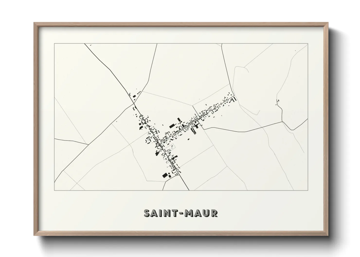 Une affiche de carte sur Saint-Maur