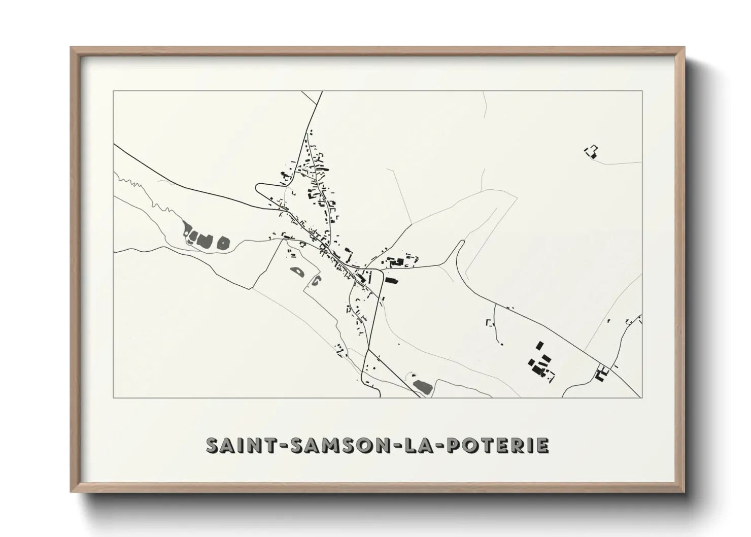 Une affiche de carte sur Saint-Samson-la-Poterie