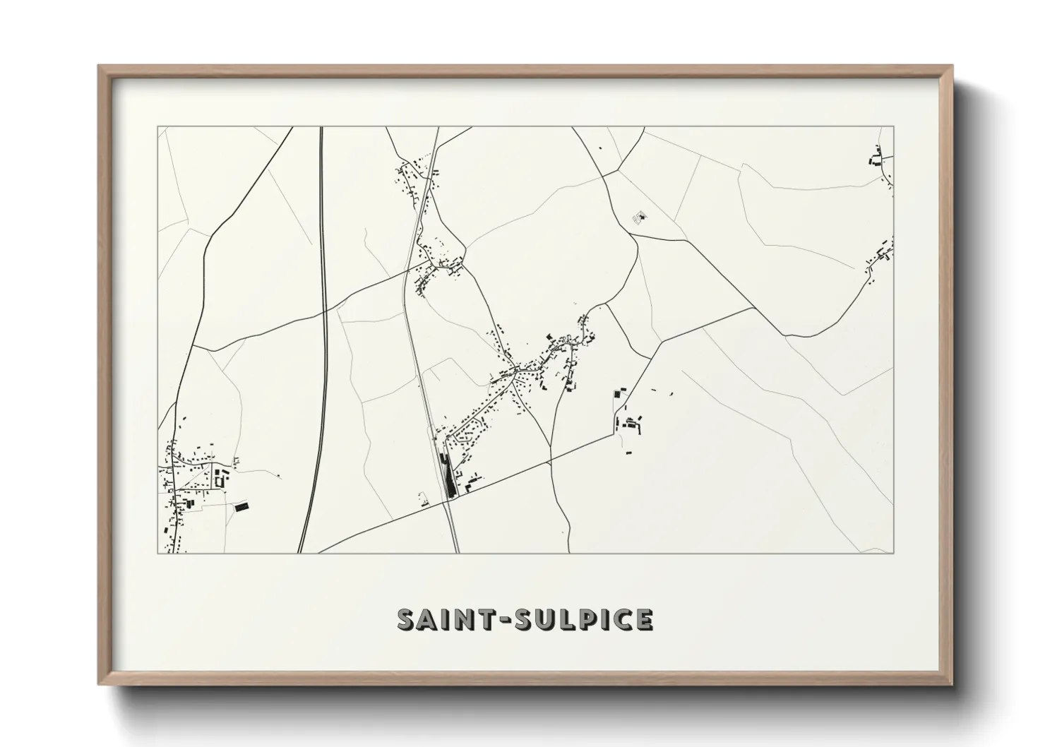 Une affiche de carte sur Saint-Sulpice