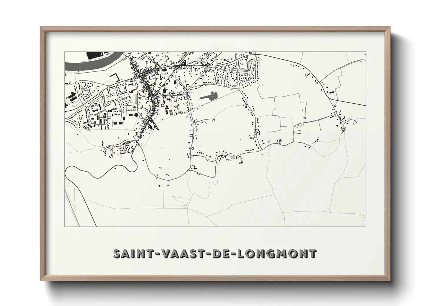 Une affiche de carte sur Saint-Vaast-de-Longmont