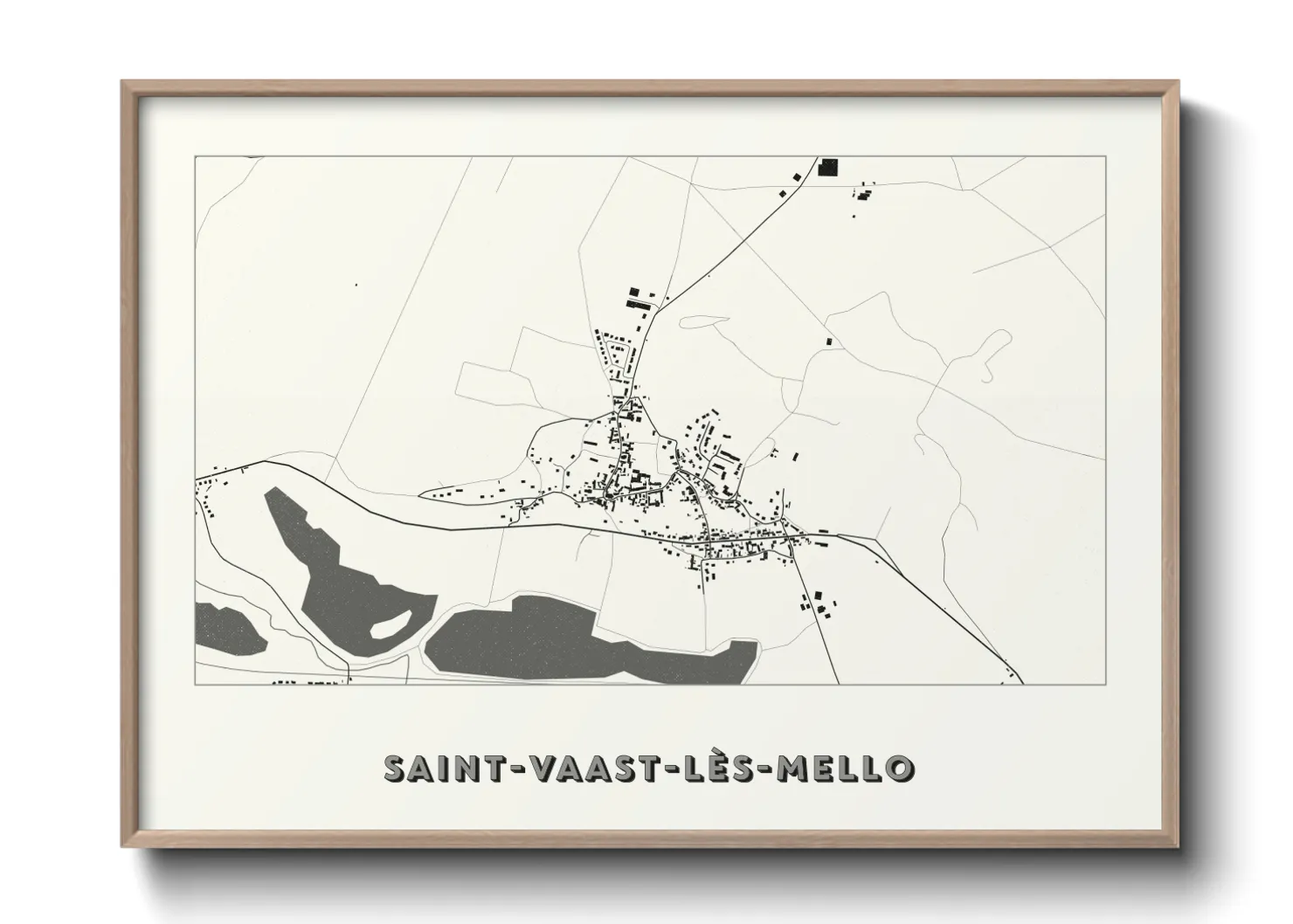 Une affiche de carte sur Saint-Vaast-lès-Mello