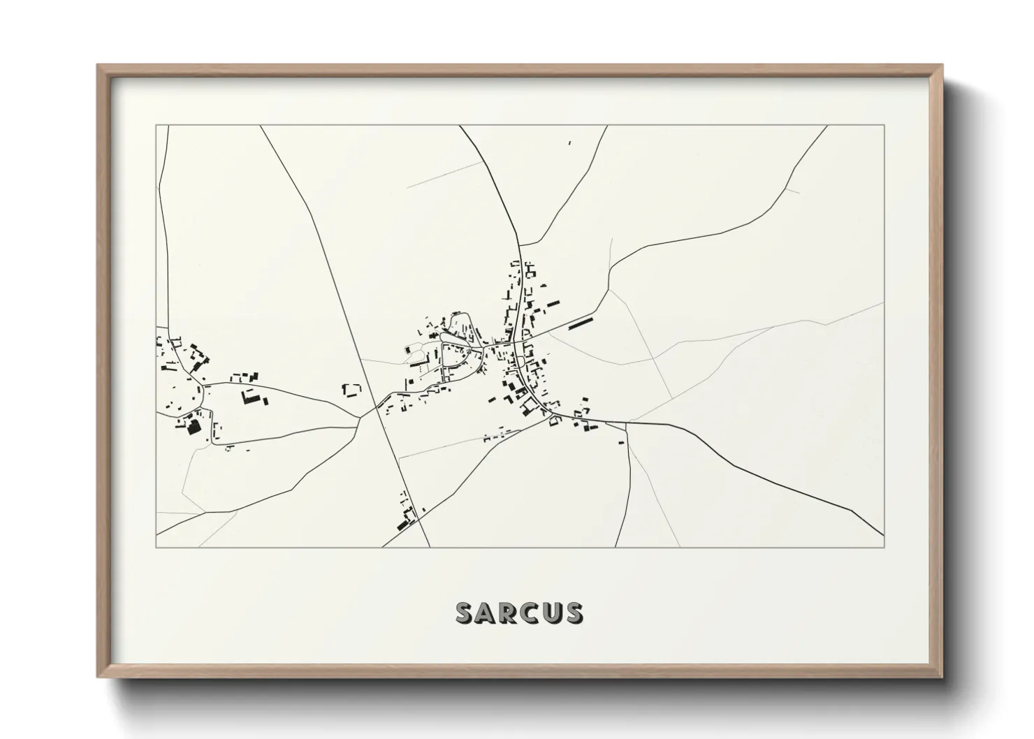 Une affiche de carte sur Sarcus