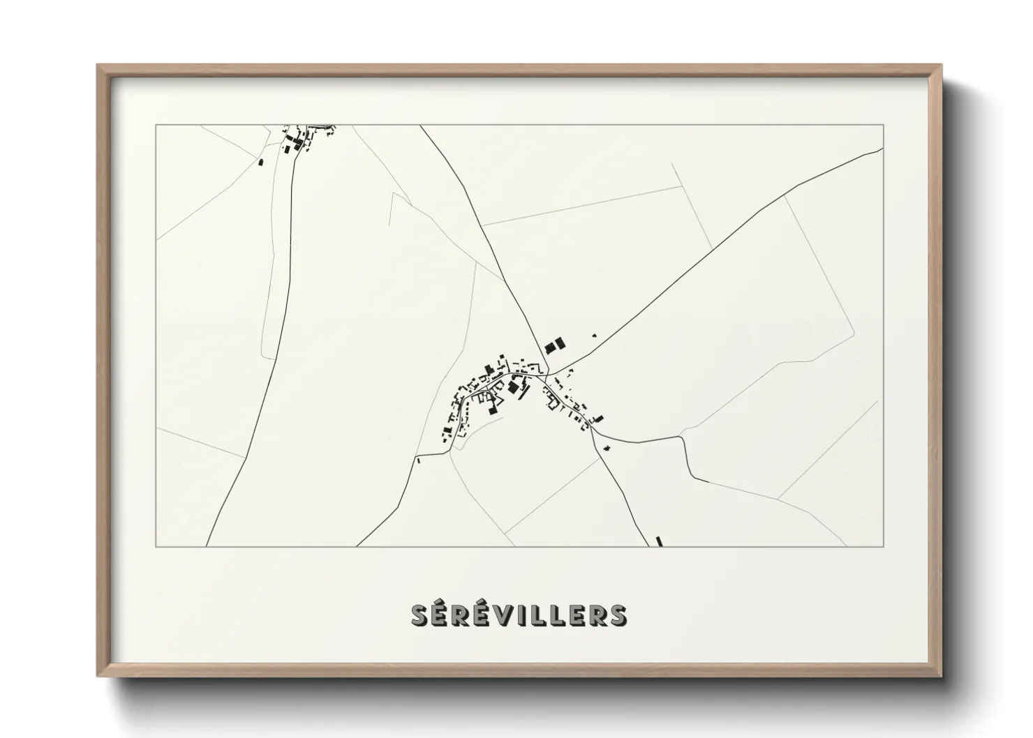 Une affiche de carte sur Sérévillers