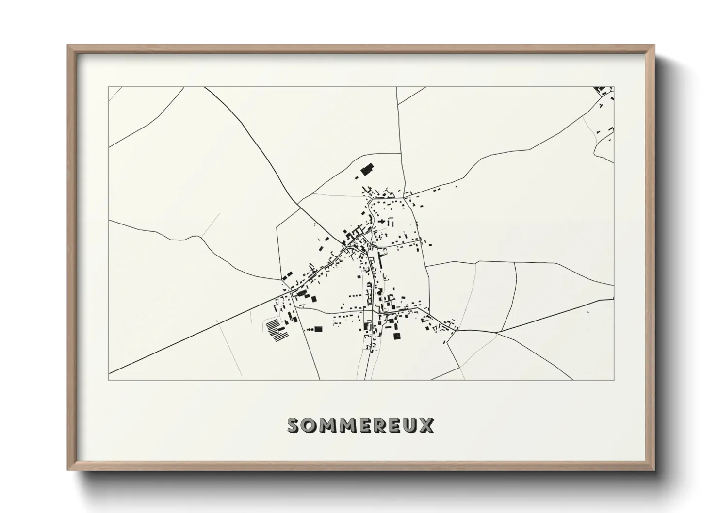 Une affiche de carte sur Sommereux