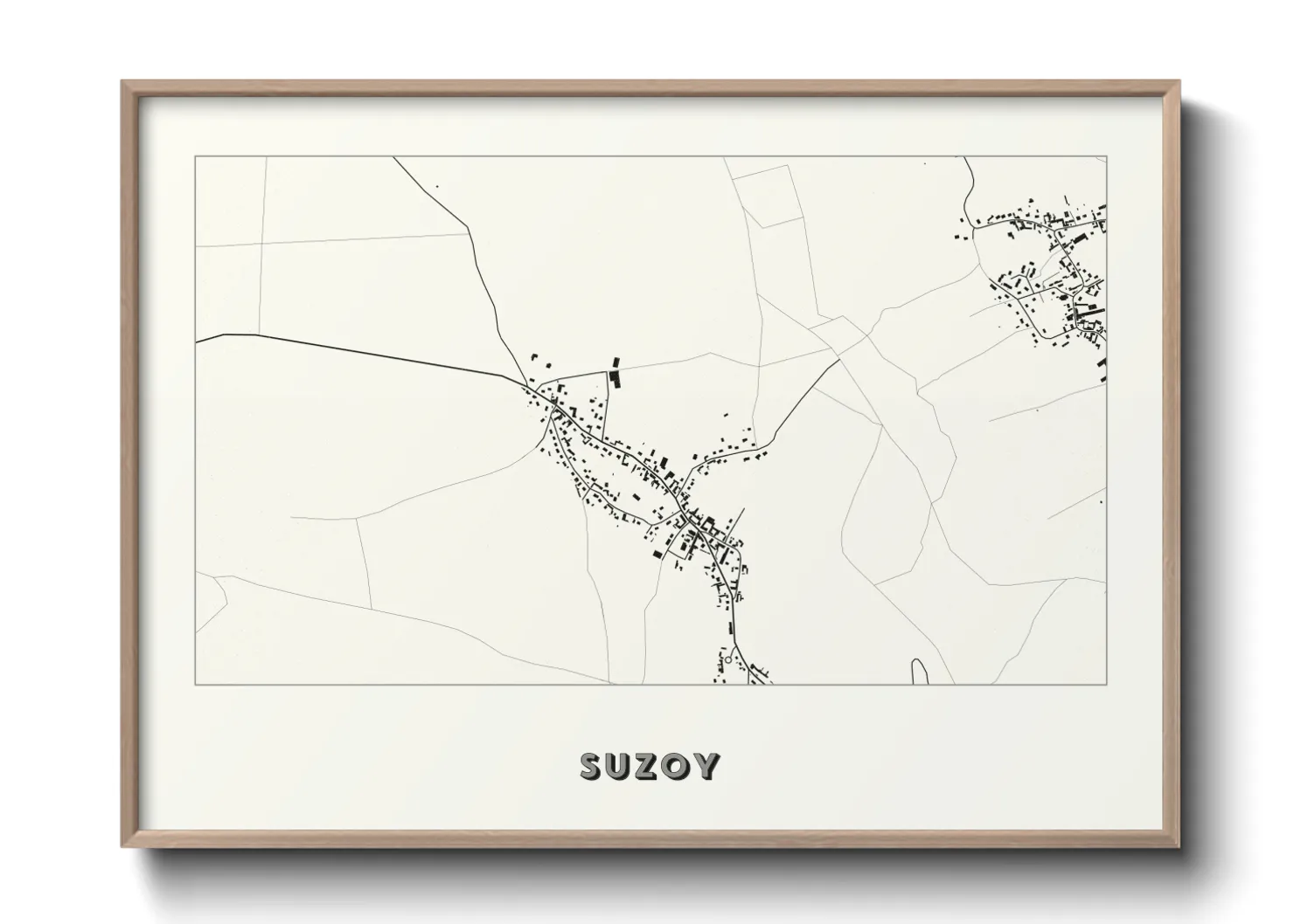 Une affiche de carte sur Suzoy