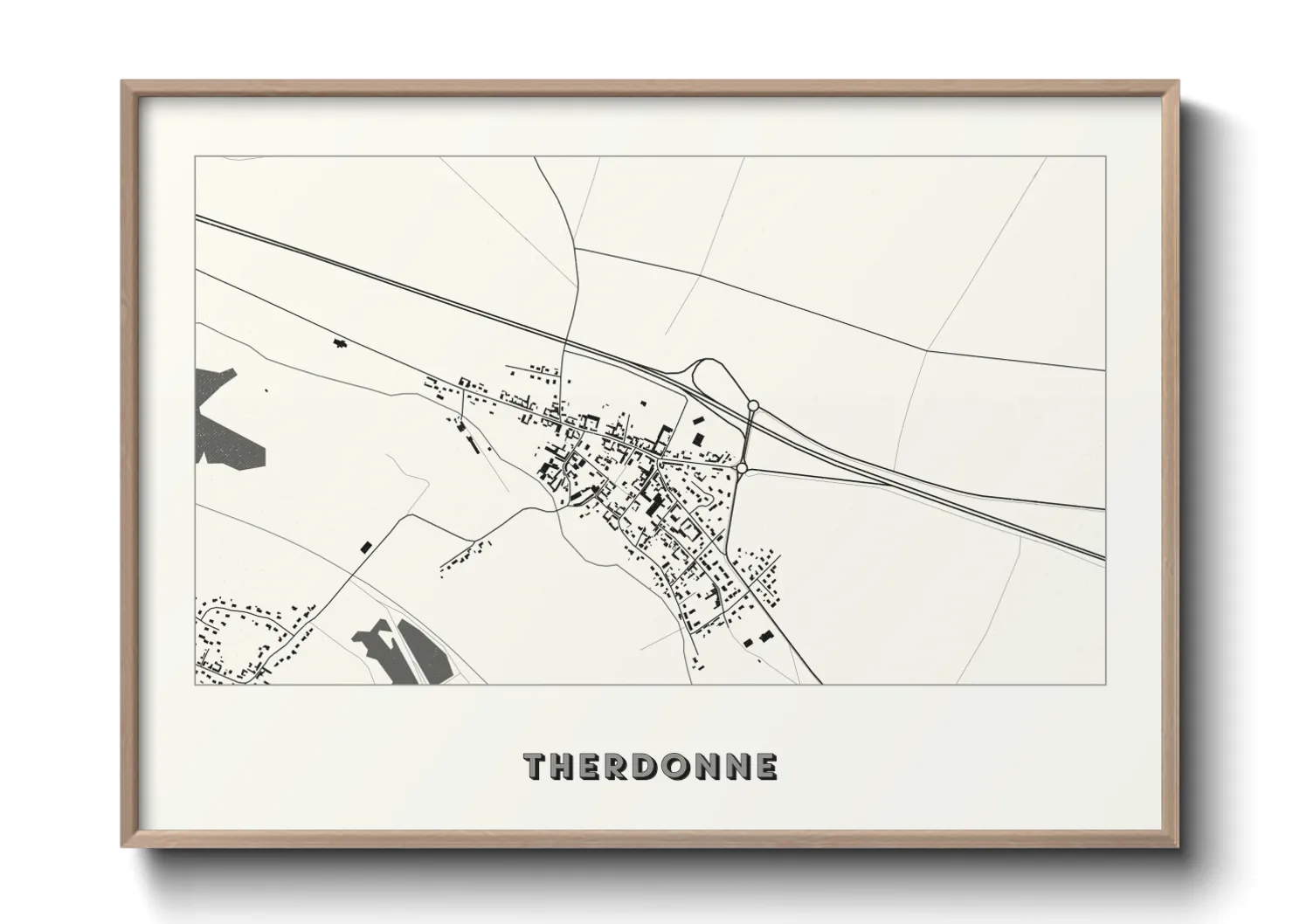 Une affiche de carte sur Therdonne