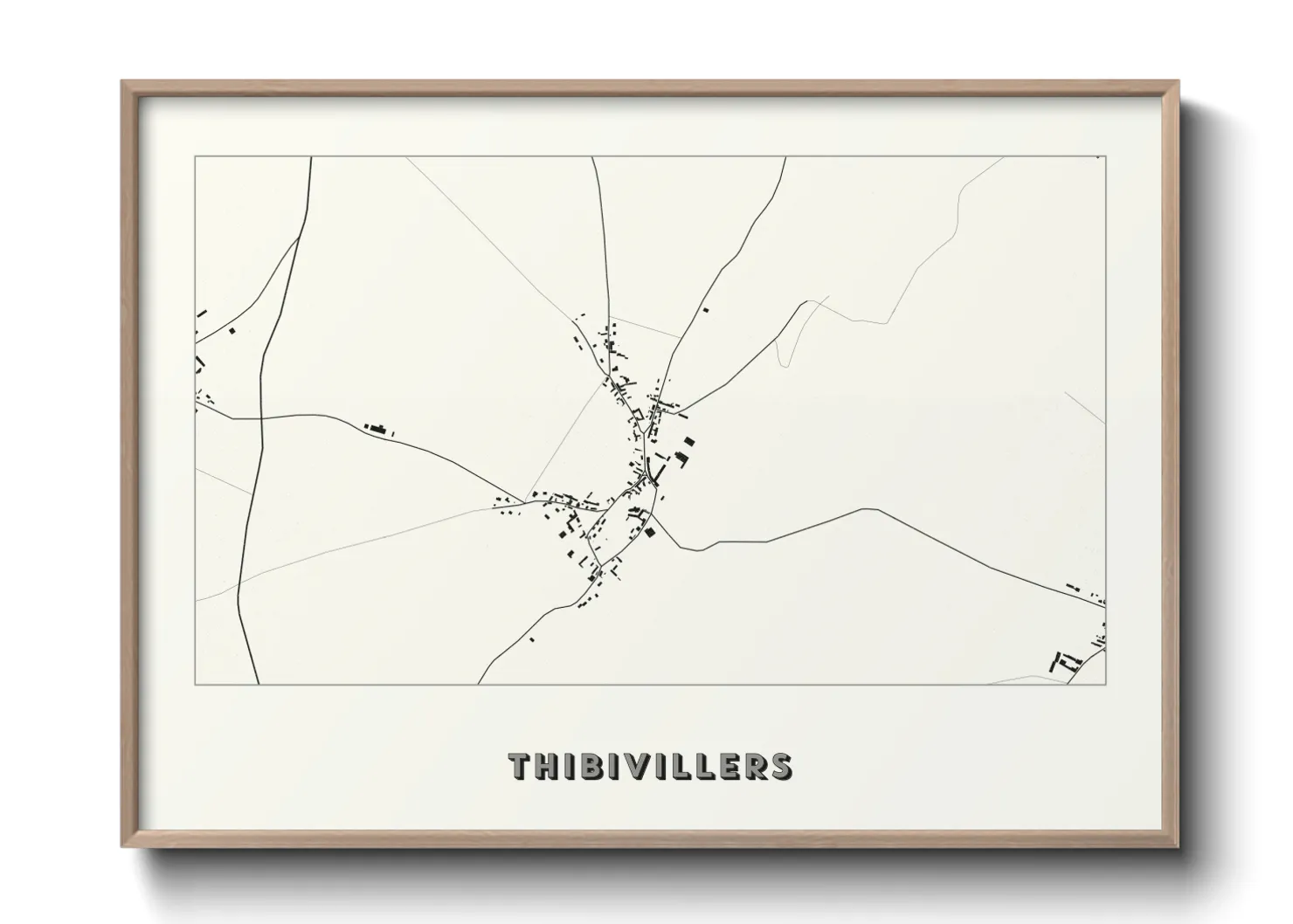 Une affiche de carte sur Thibivillers