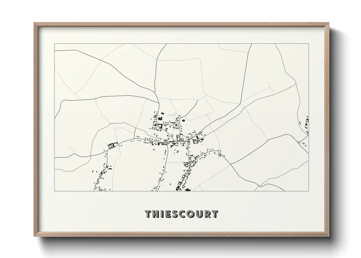 Une affiche de carte sur Thiescourt