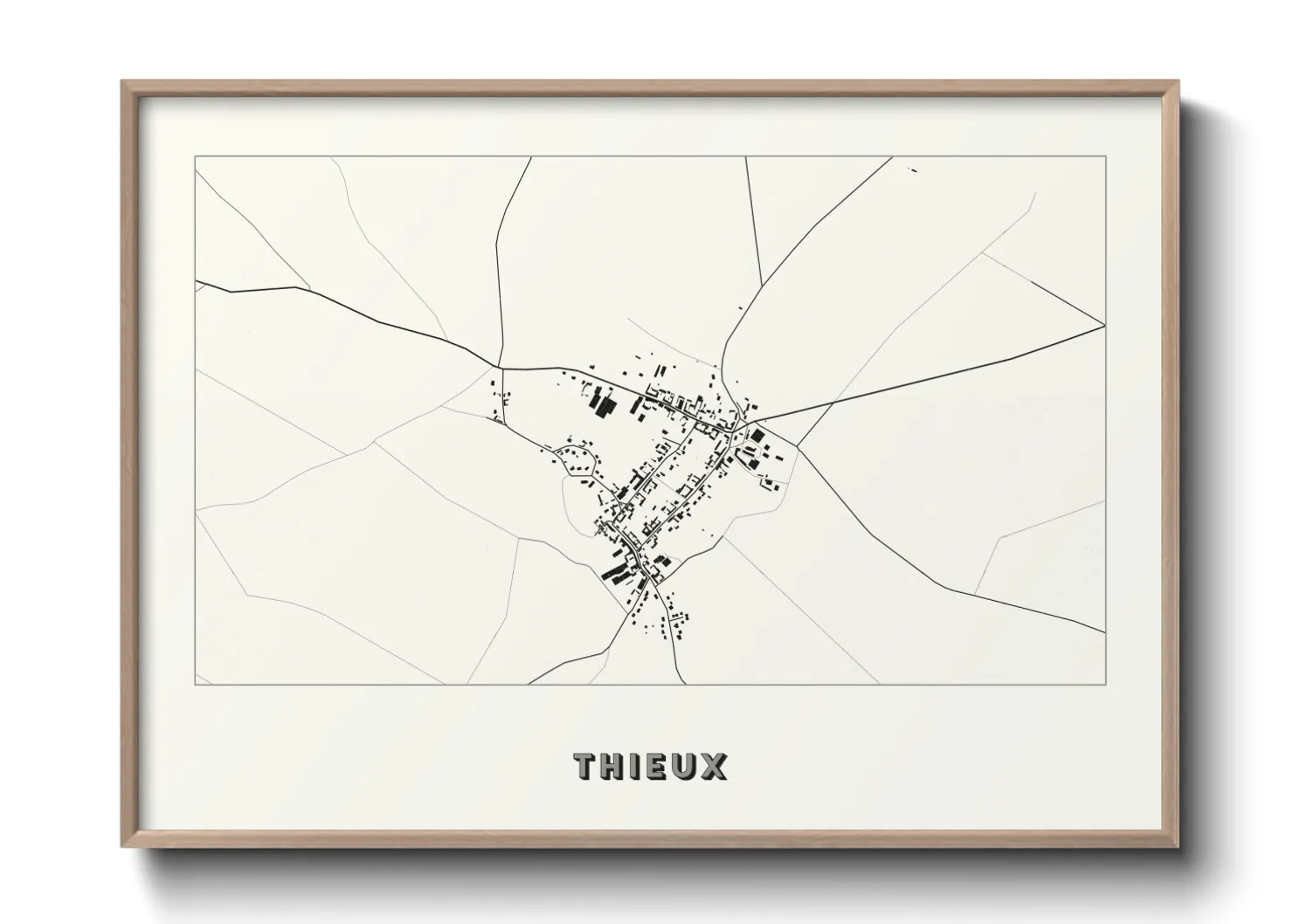 Une affiche de carte sur Thieux