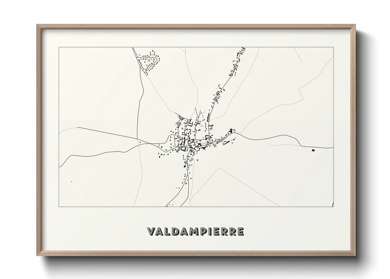 Une affiche de carte sur Valdampierre