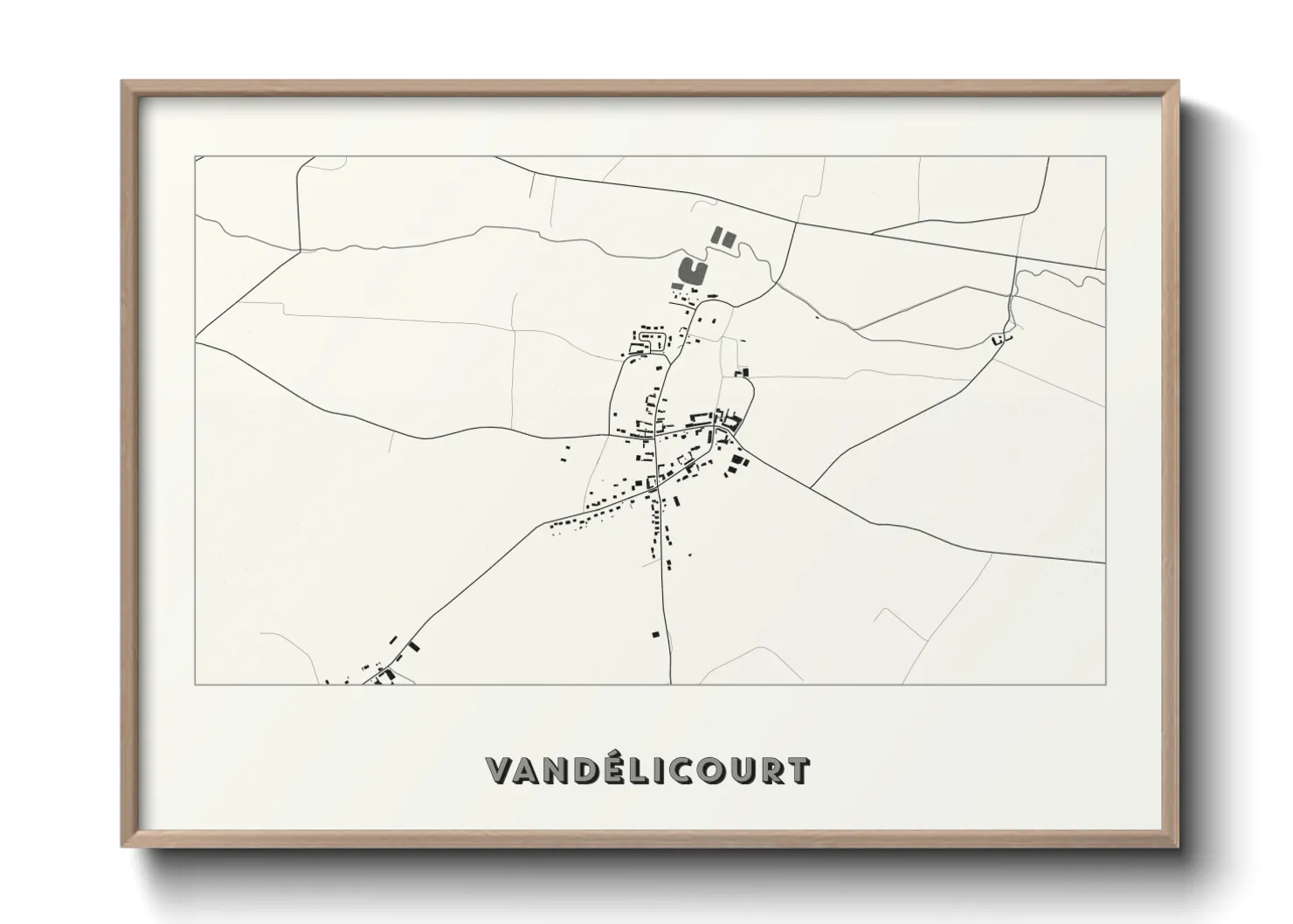 Une affiche de carte sur Vandélicourt