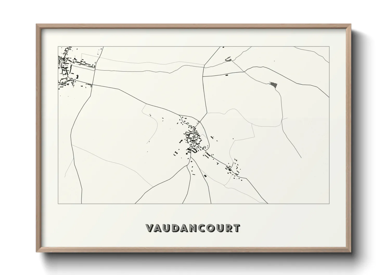 Une affiche de carte sur Vaudancourt