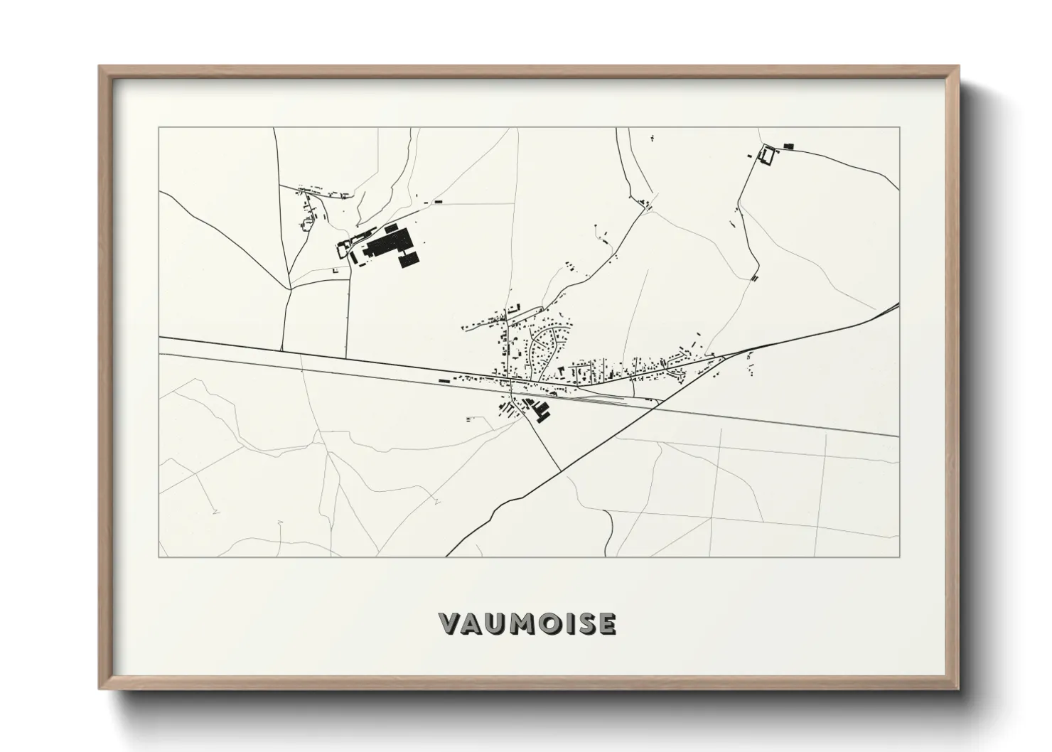 Une affiche de carte sur Vaumoise