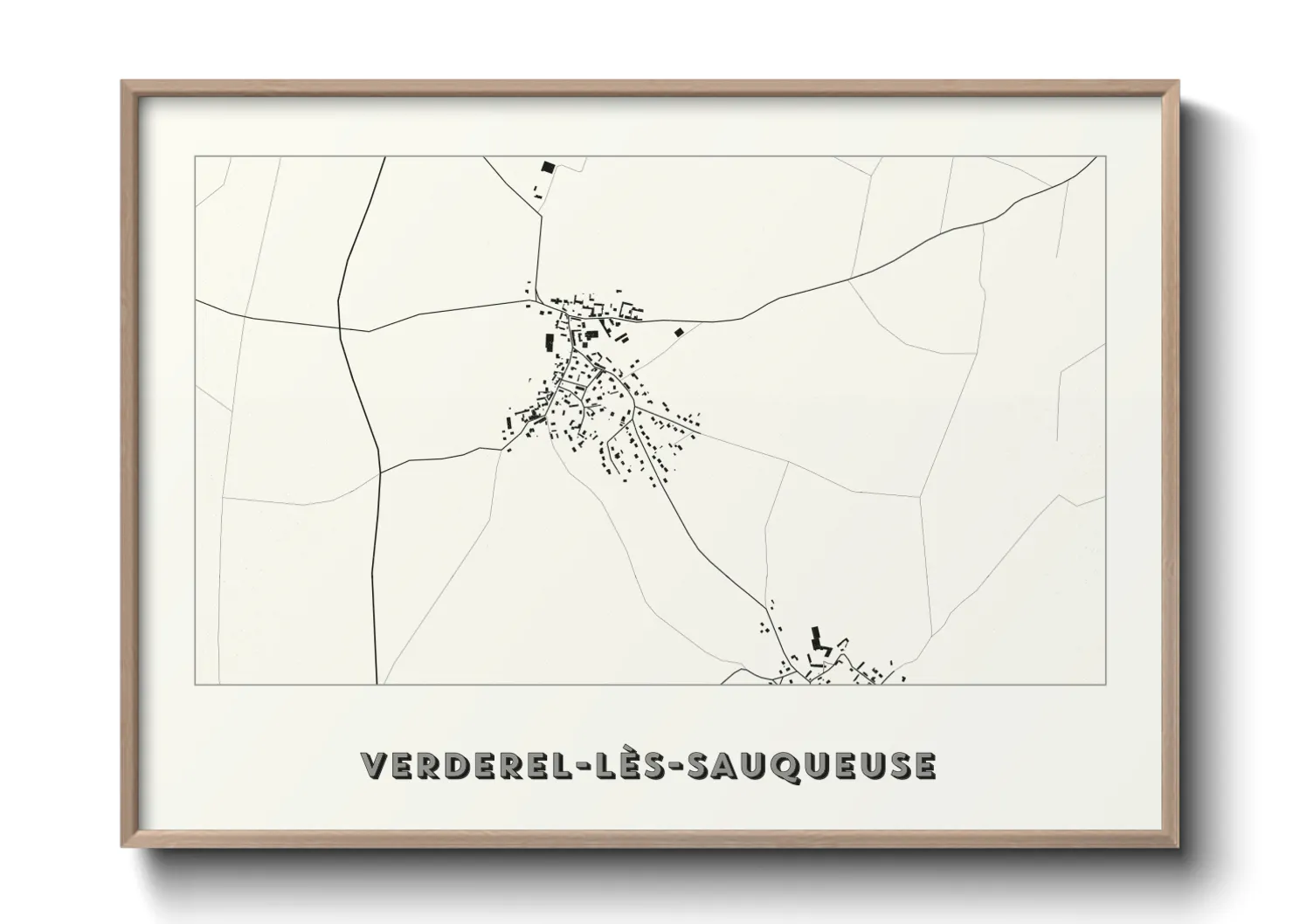 Une affiche de carte sur Verderel-lès-Sauqueuse