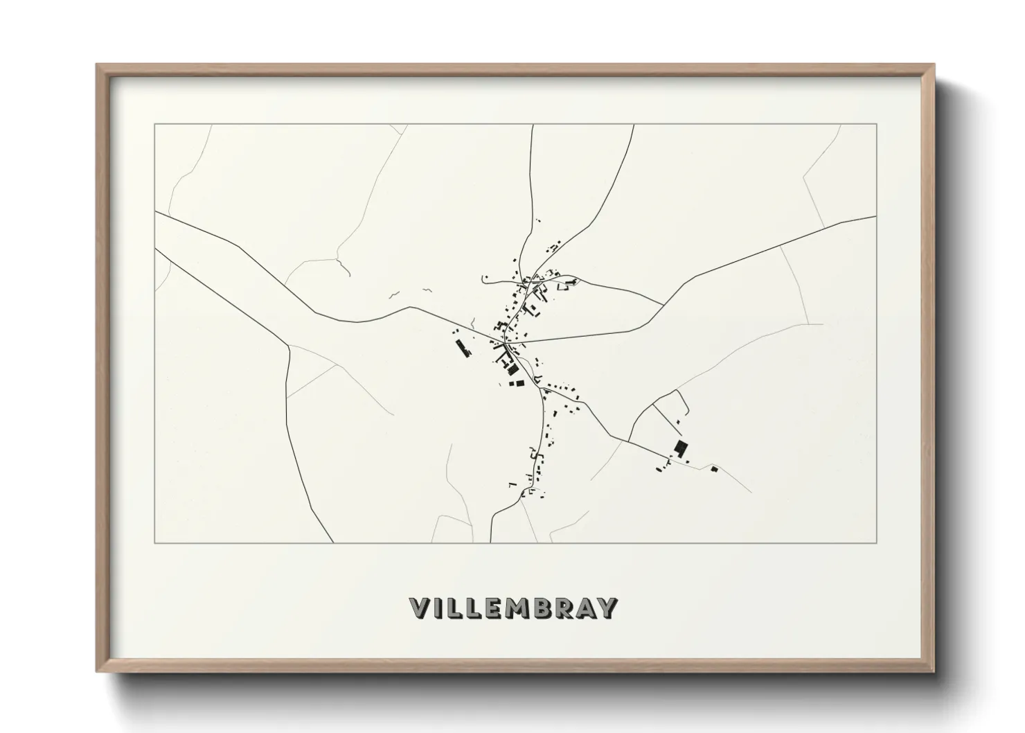 Une affiche de carte sur Villembray