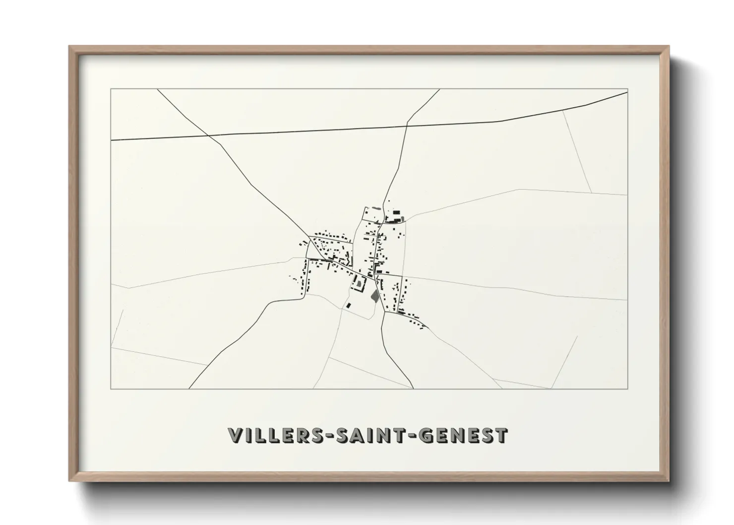 Une affiche de carte sur Villers-Saint-Genest