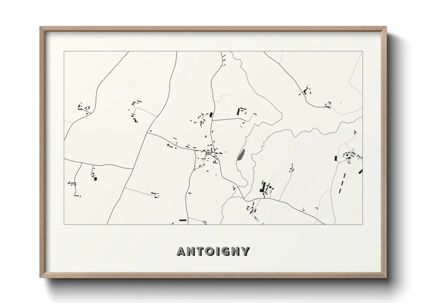 Une affiche de carte sur Antoigny