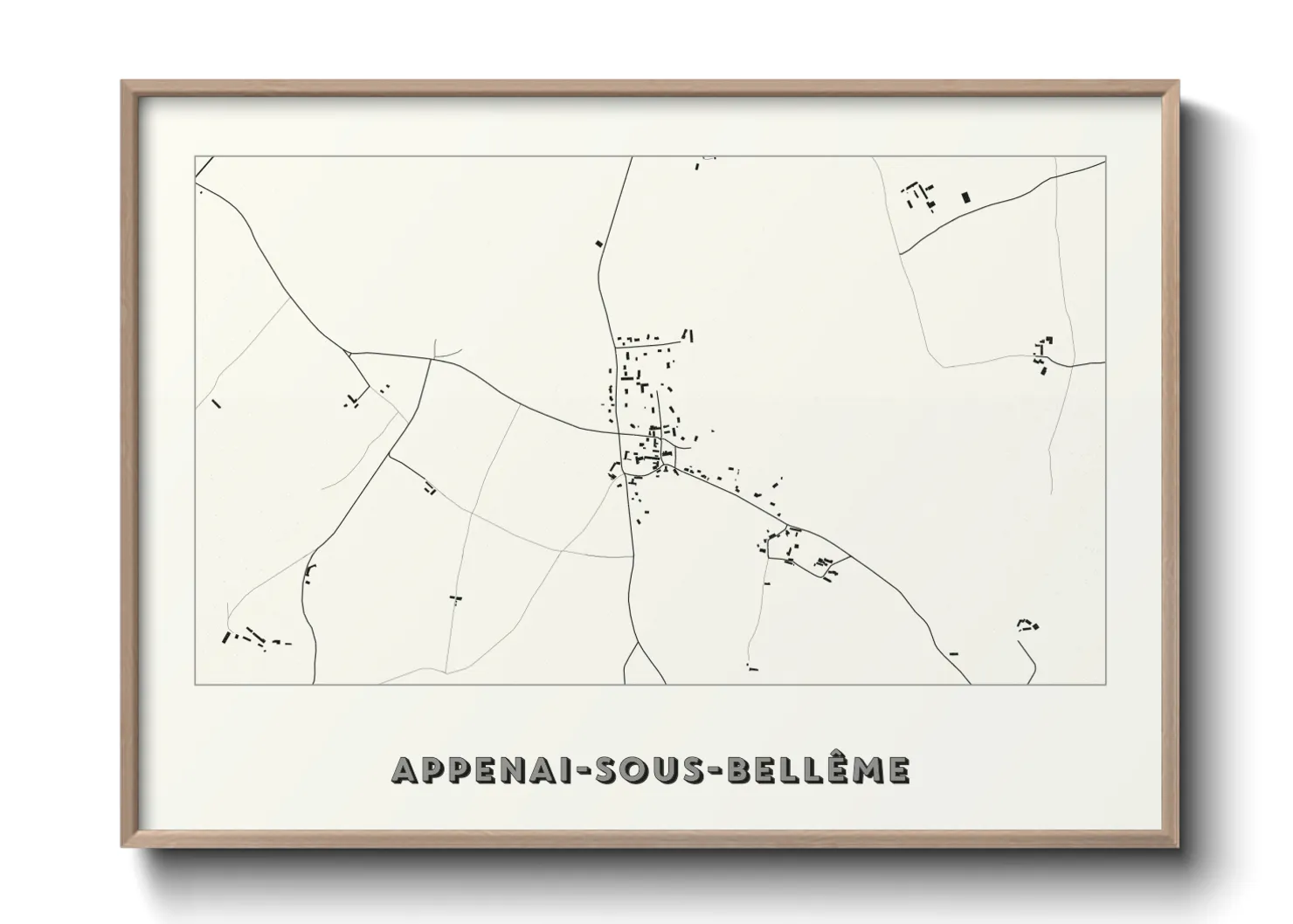 Une affiche de carte sur Appenai-sous-Bellême