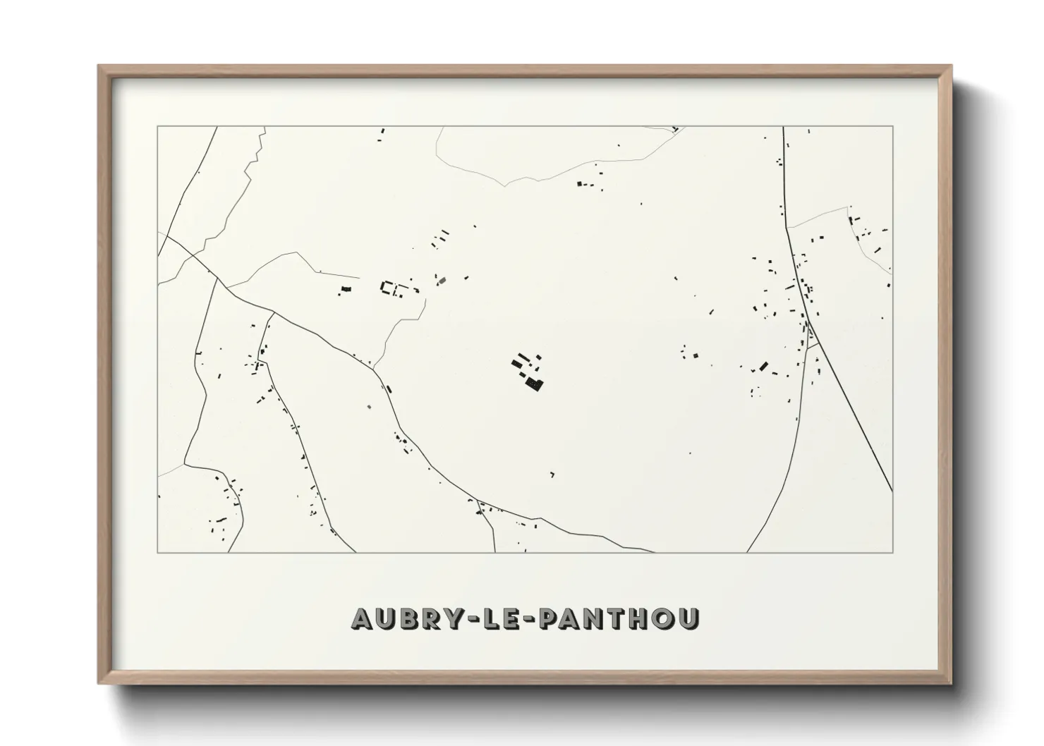 Une affiche de carte sur Aubry-le-Panthou