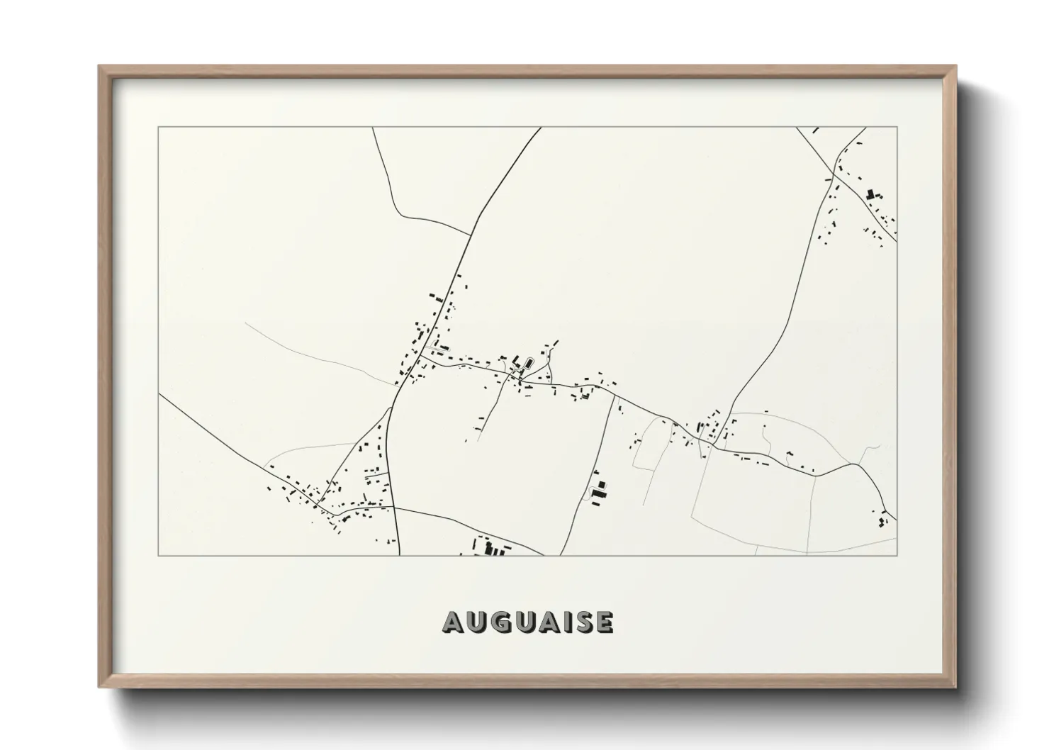 Une affiche de carte sur Auguaise
