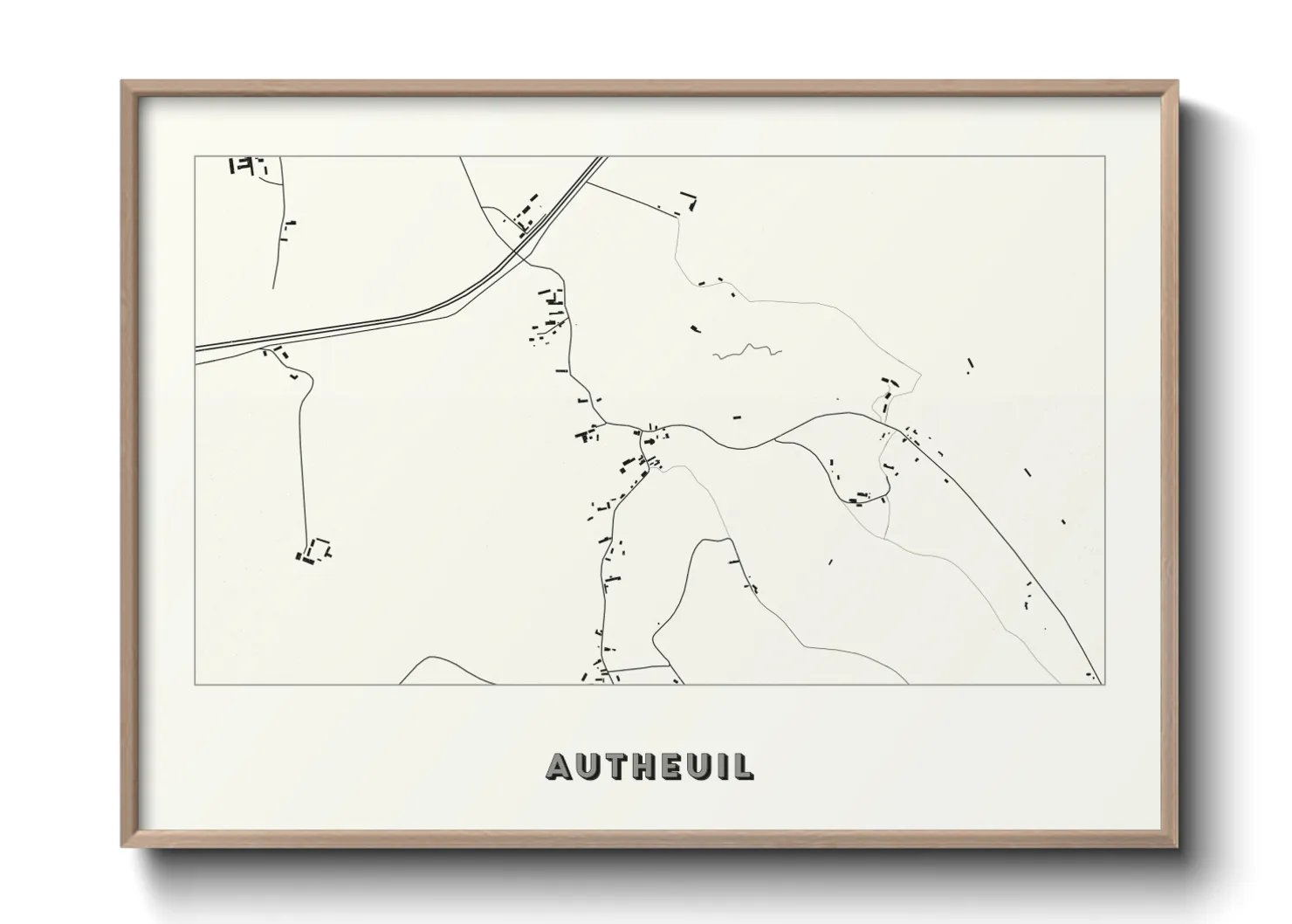 Une affiche de carte sur Autheuil