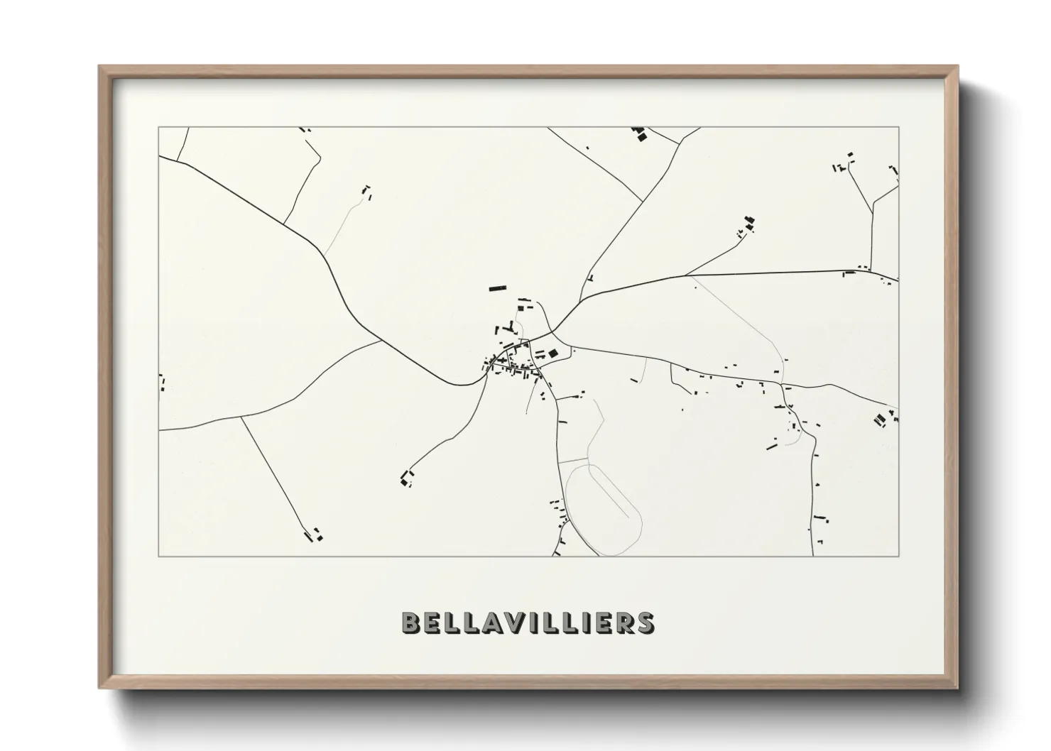 Une affiche de carte sur Bellavilliers