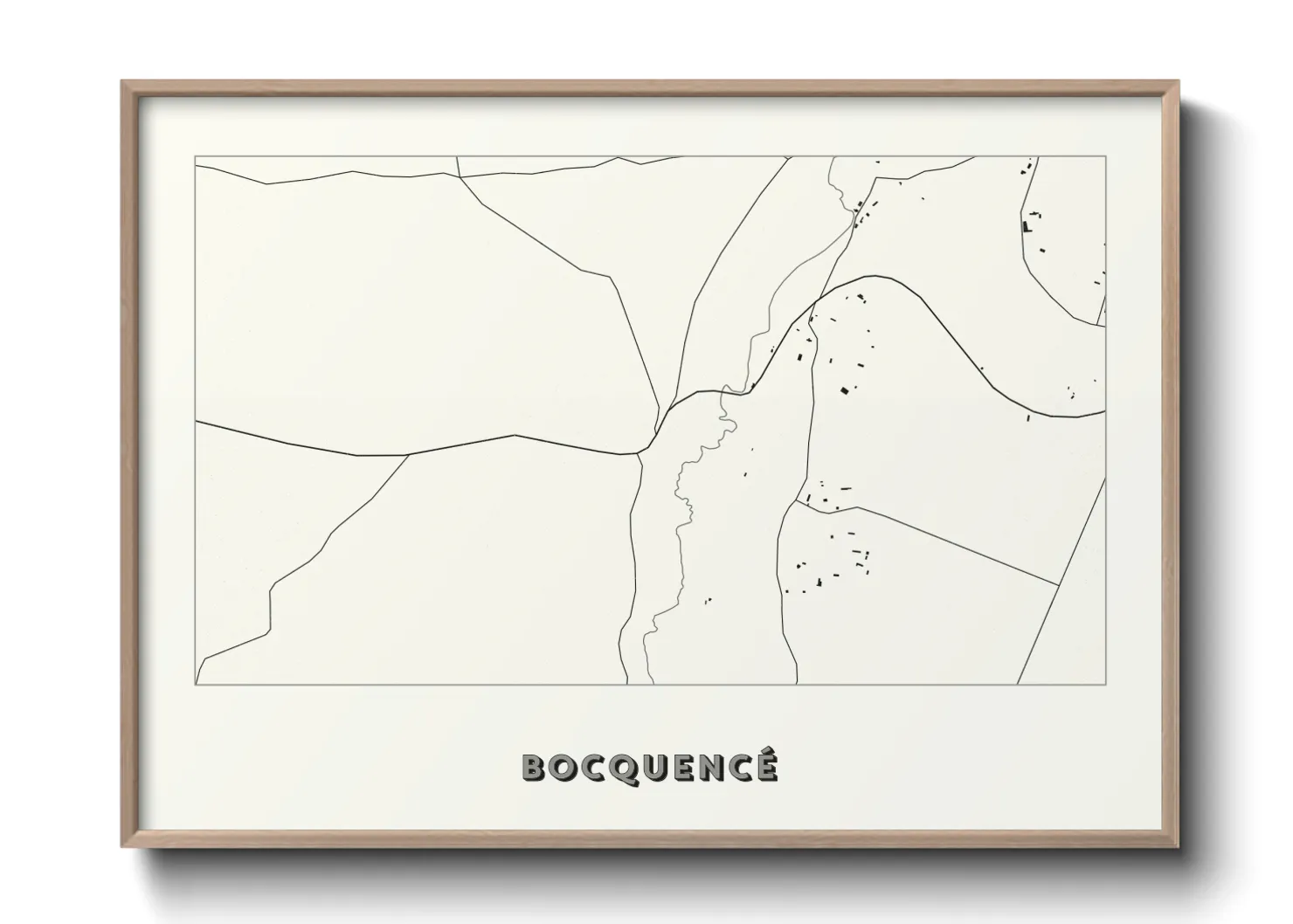 Une affiche de carte sur Bocquencé