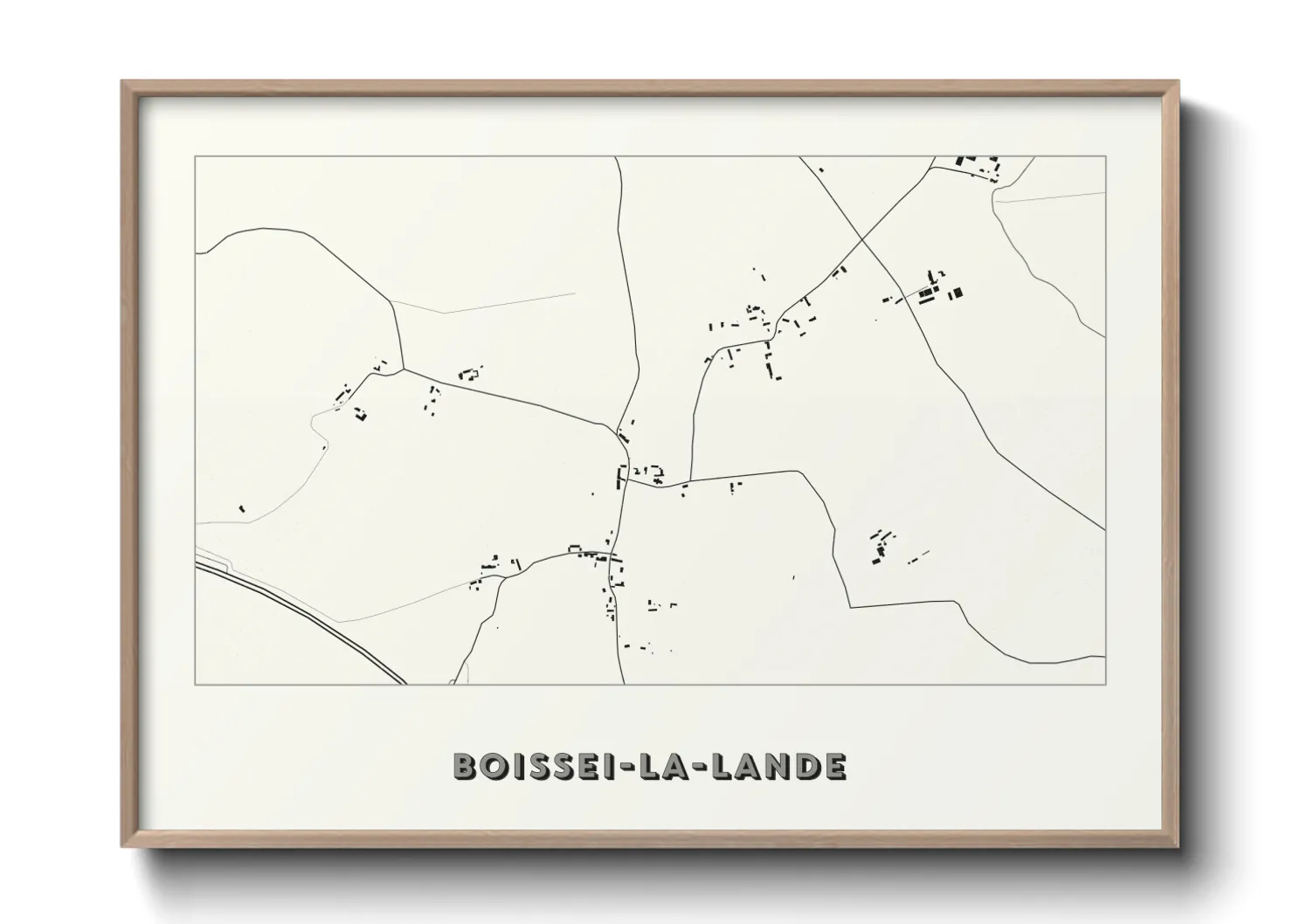 Une affiche de carte sur Boissei-la-Lande