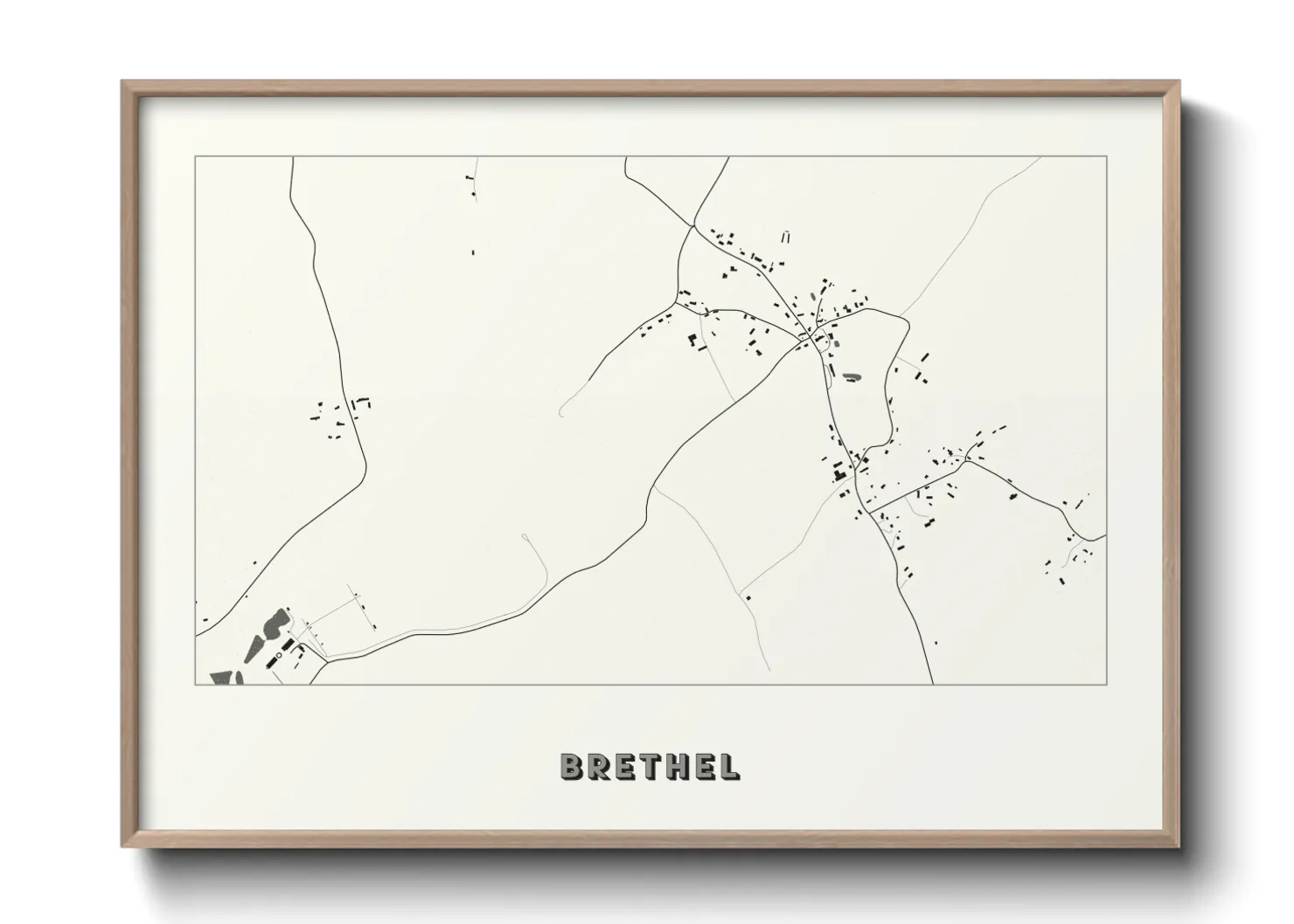 Une affiche de carte sur Brethel