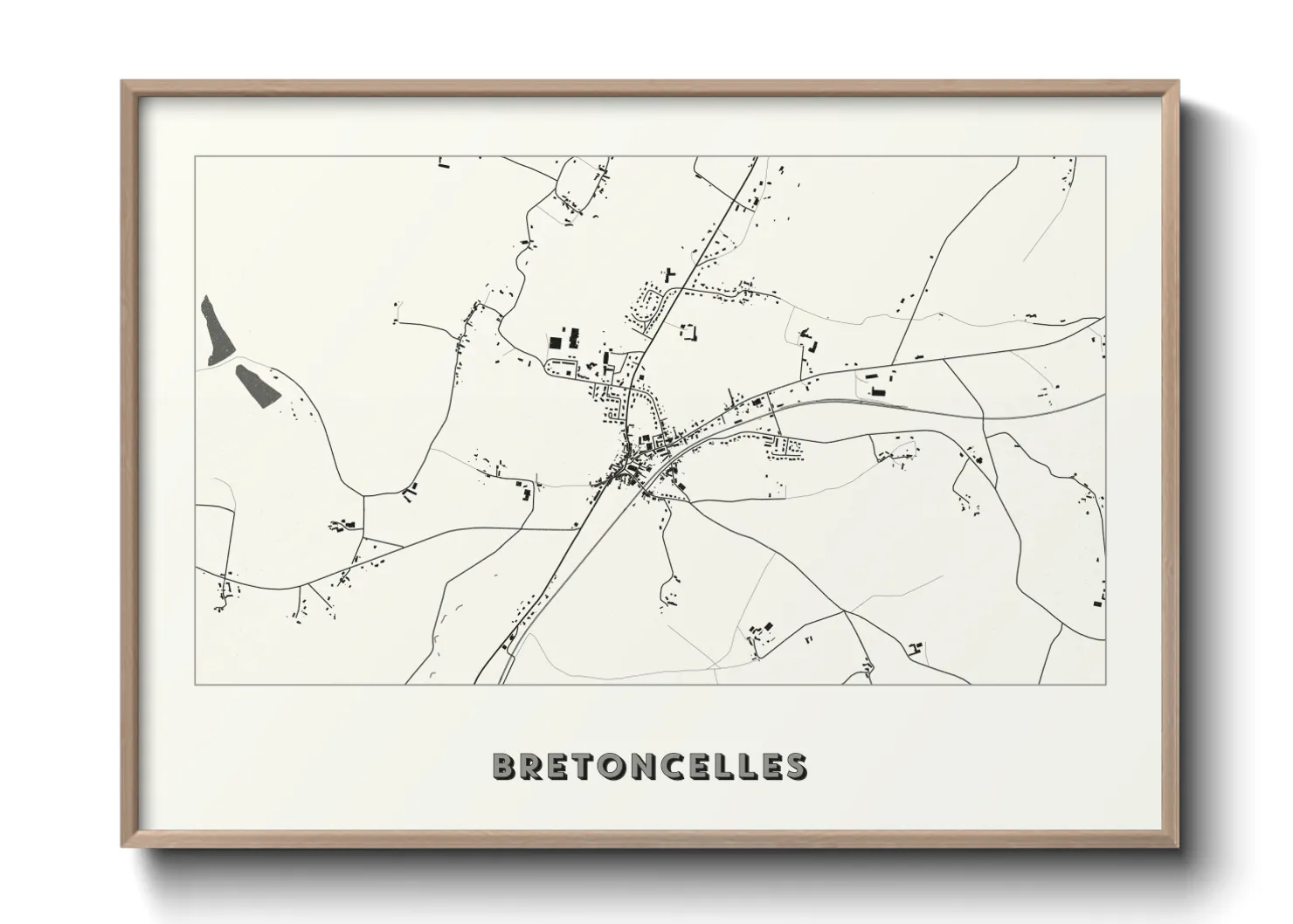 Une affiche de carte sur Bretoncelles