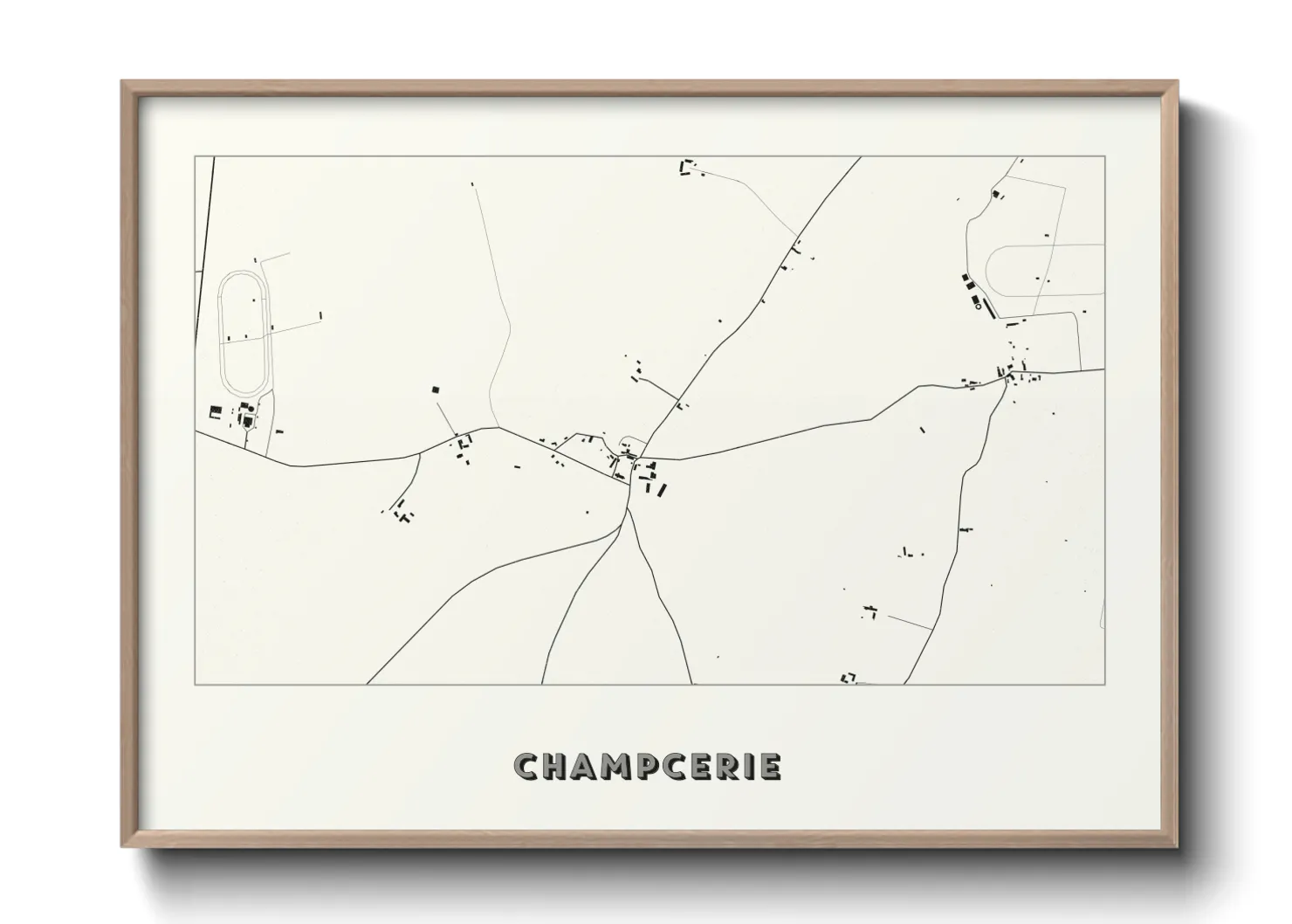 Une affiche de carte sur Champcerie