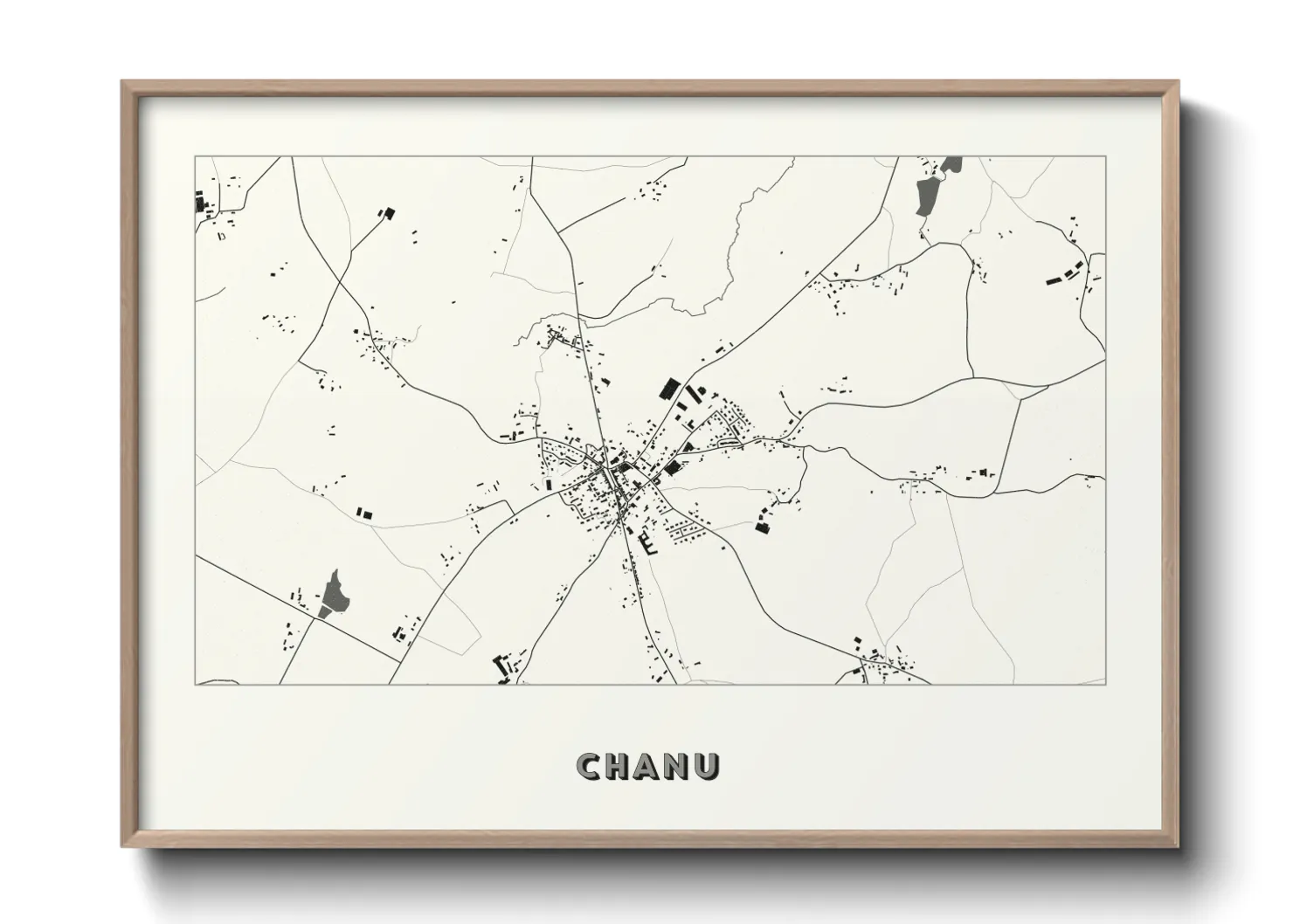 Une affiche de carte sur Chanu