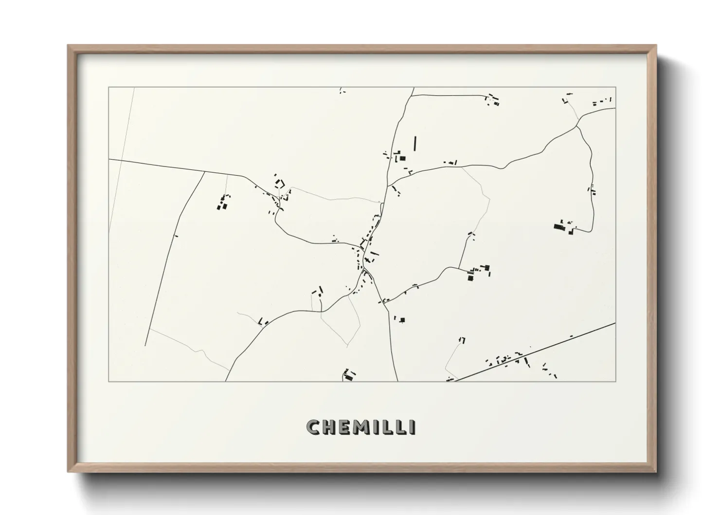 Une affiche de carte sur Chemilli