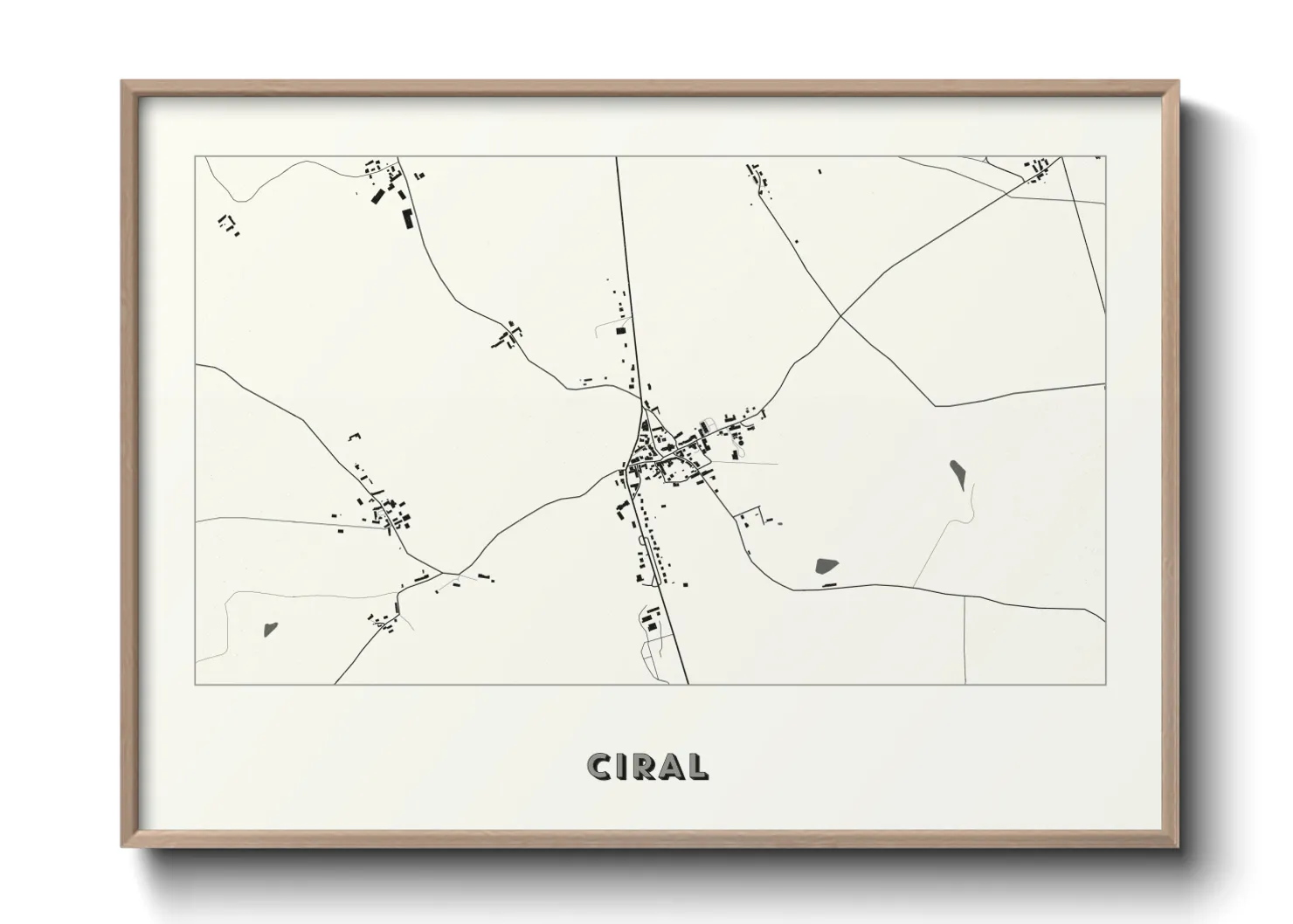 Une affiche de carte sur Ciral