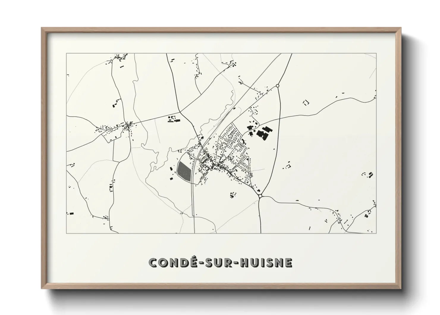 Une affiche de carte sur Condé-sur-Huisne