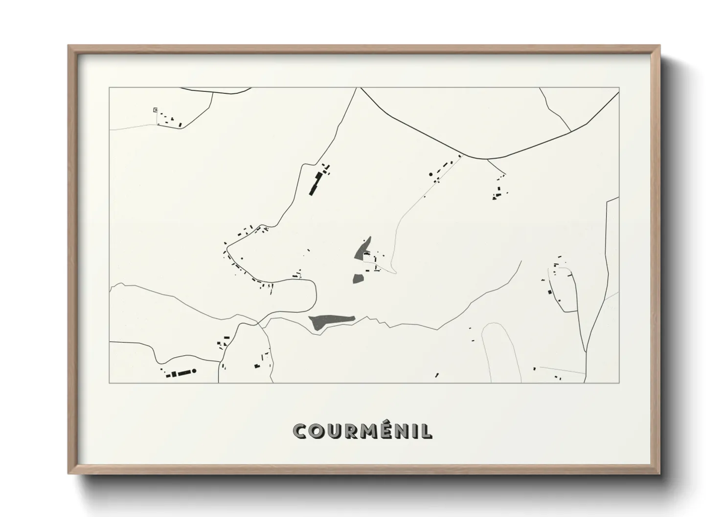 Une affiche de carte sur Courménil