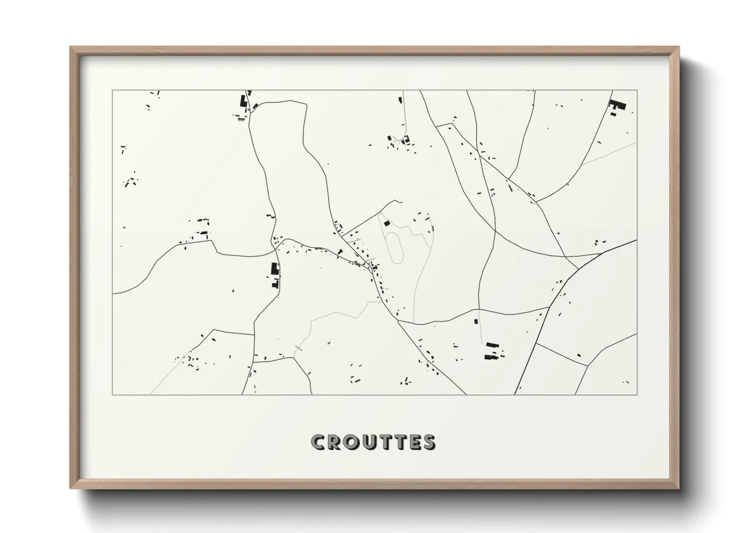 Une affiche de carte sur Crouttes