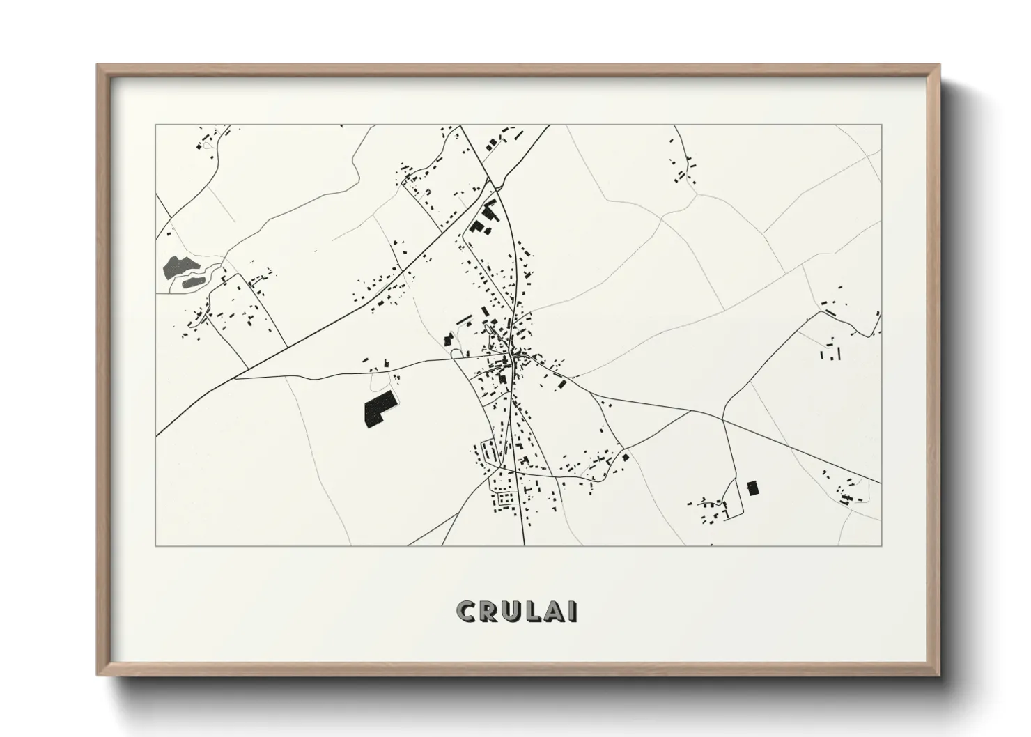 Une affiche de carte sur Crulai