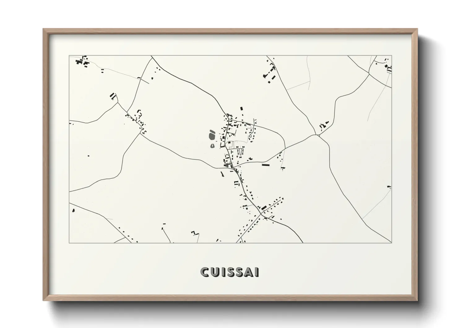 Une affiche de carte sur Cuissai