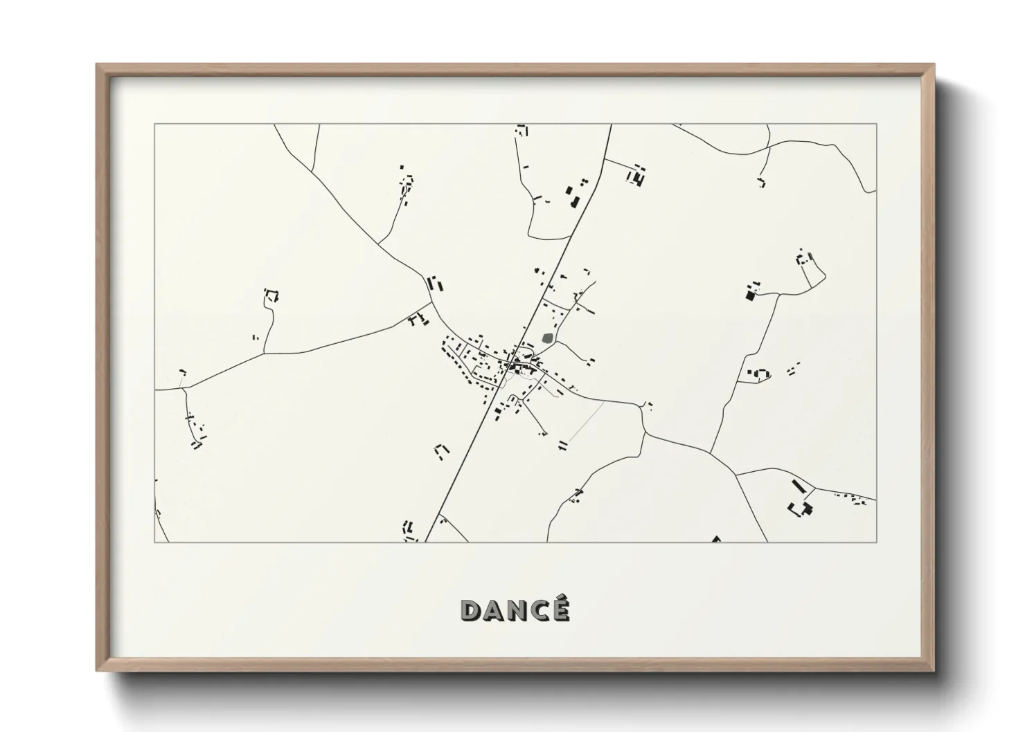 Une affiche de carte sur Dancé